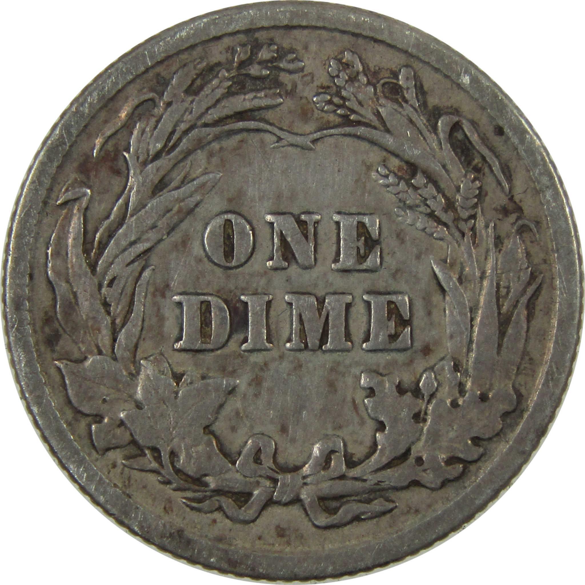 1911 Barber Silver Dime VF Very Fine 10c Coin Collectible SKU:CP1341
