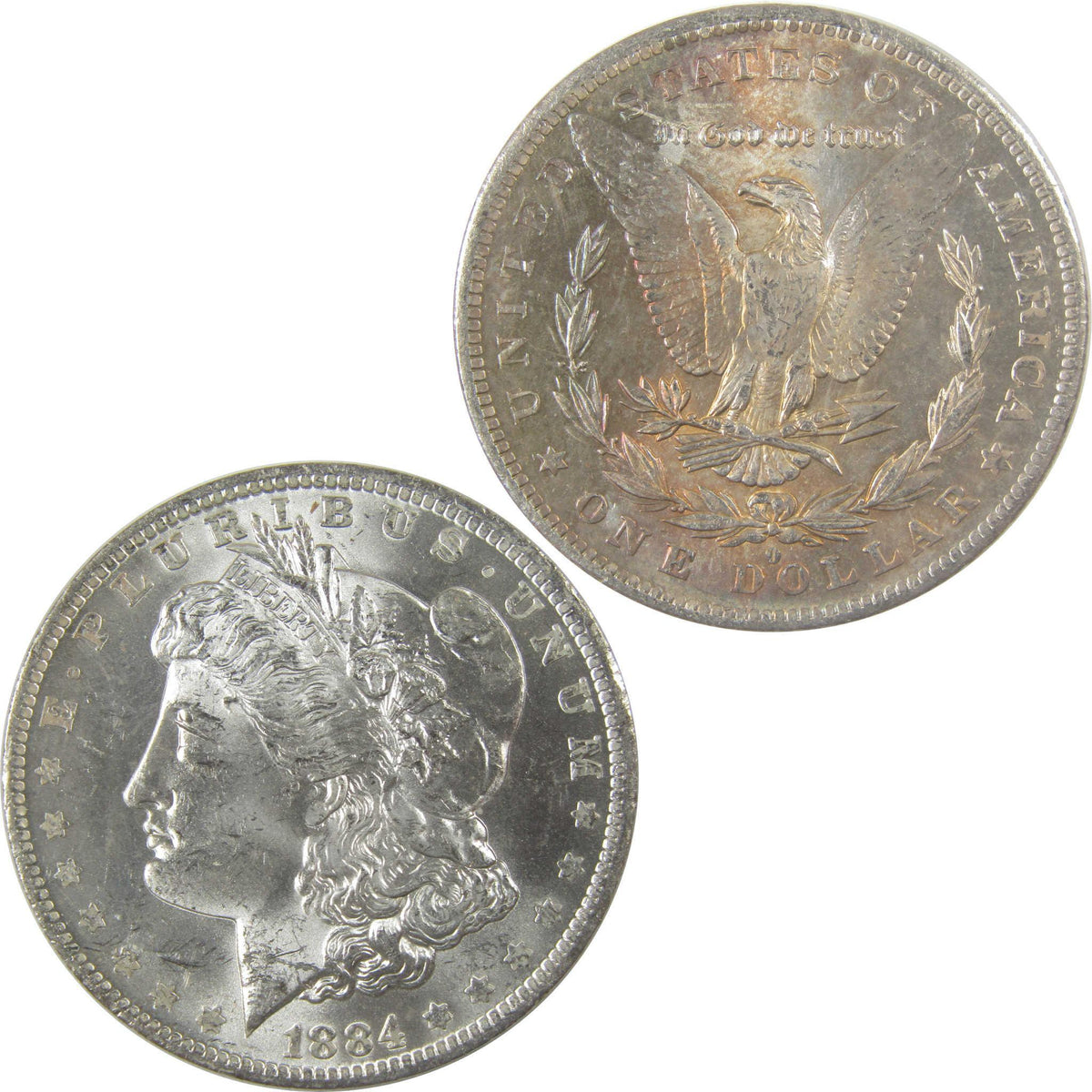 1884 O Morgan Silver Dollar BU Choice Uncirculated Toned SKU:I24175