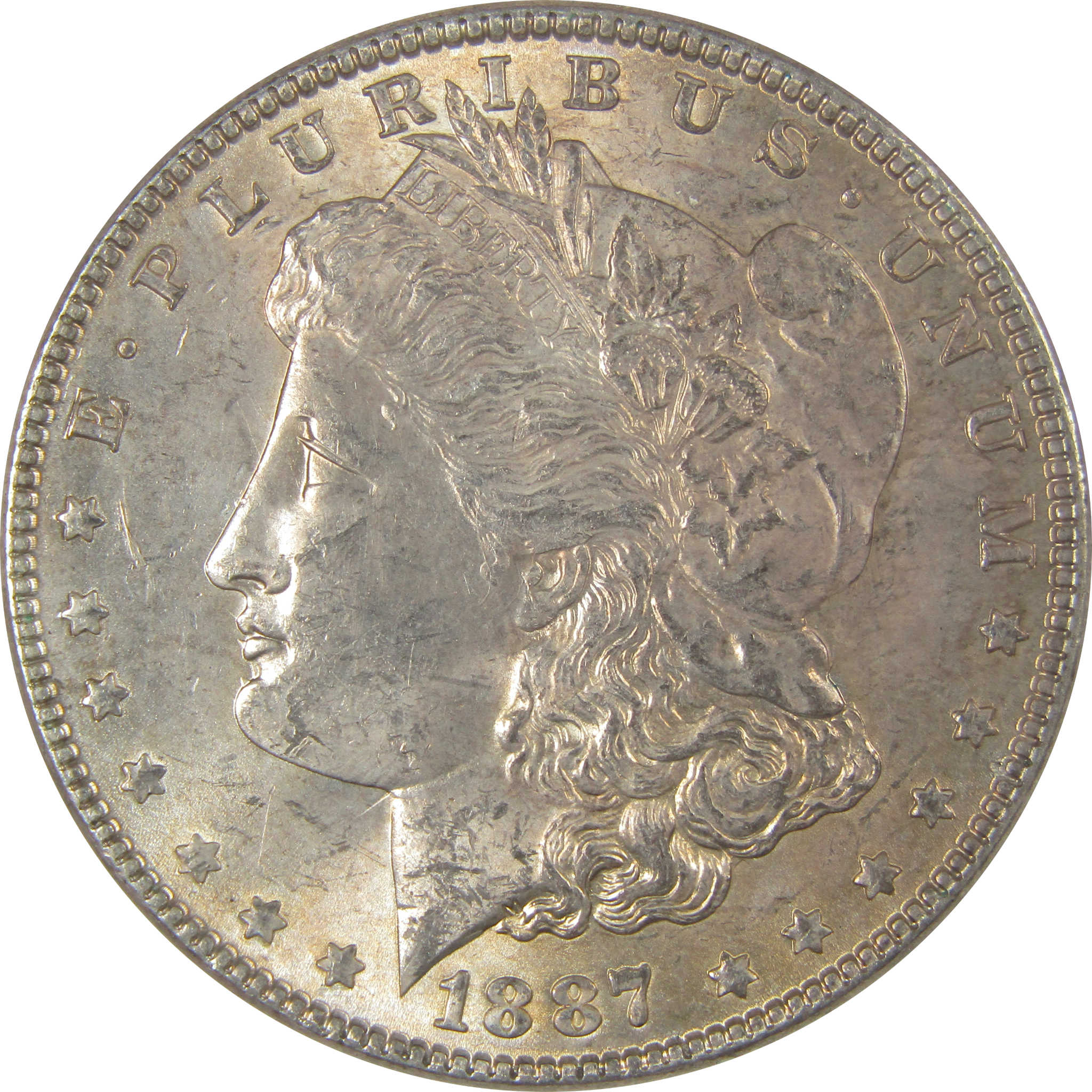 1887 Morgan Dollar Uncirculated Silver $1 Coin SKU:CPC1027 - Morgan coin - Morgan silver dollar - Morgan silver dollar for sale - Profile Coins & Collectibles