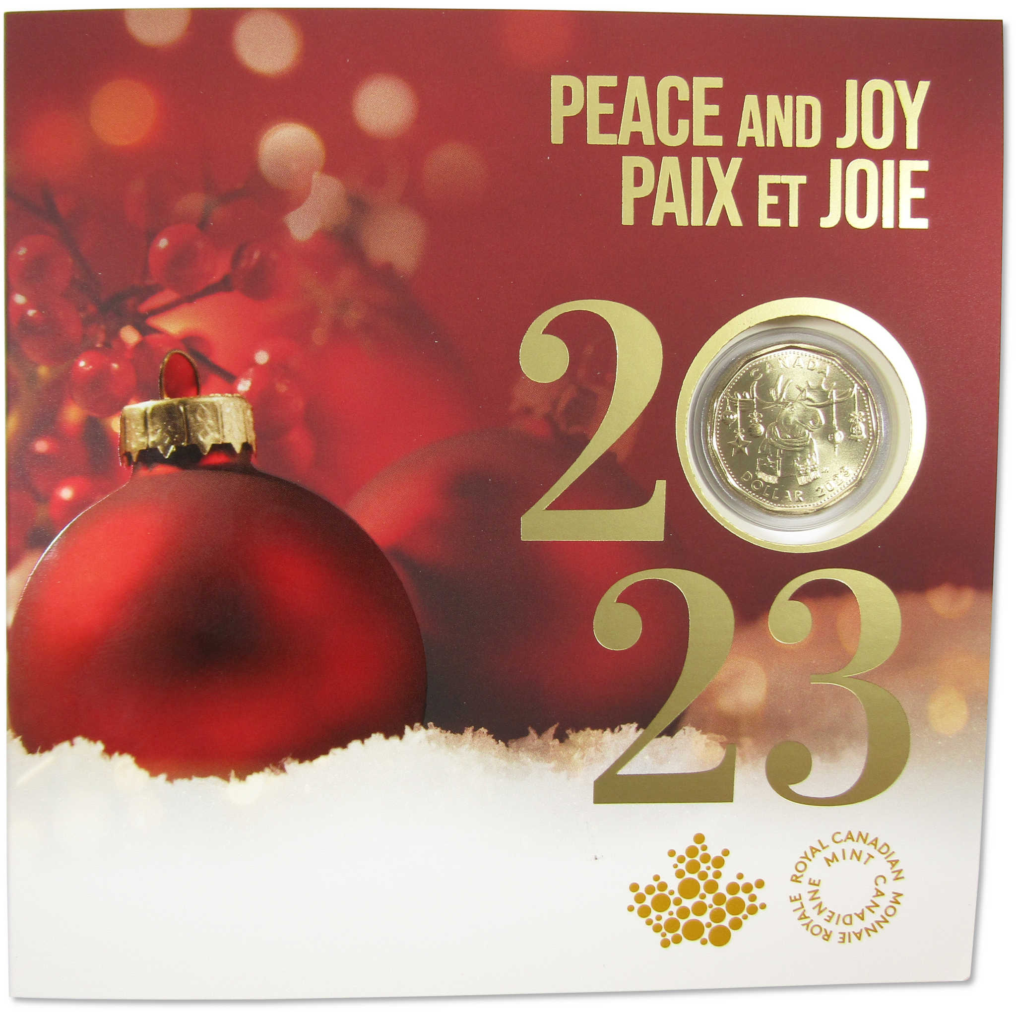 Peace & Joy Holiday 5-Coin Gift Card Set BU 2023 Canada SKU:OPC105