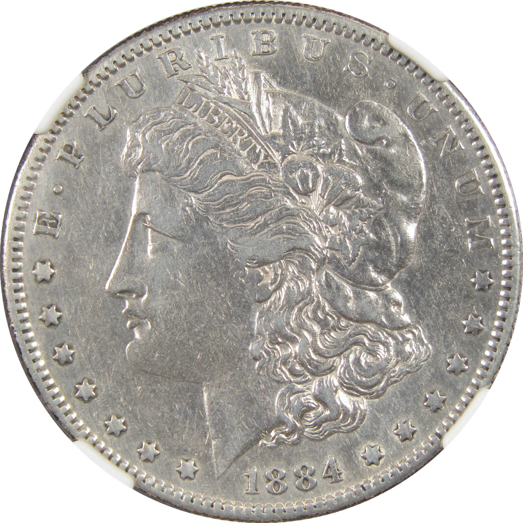 1884 S Morgan Dollar AU Details NGC Silver $1 Coin SKU:I11364 - Morgan coin - Morgan silver dollar - Morgan silver dollar for sale - Profile Coins & Collectibles