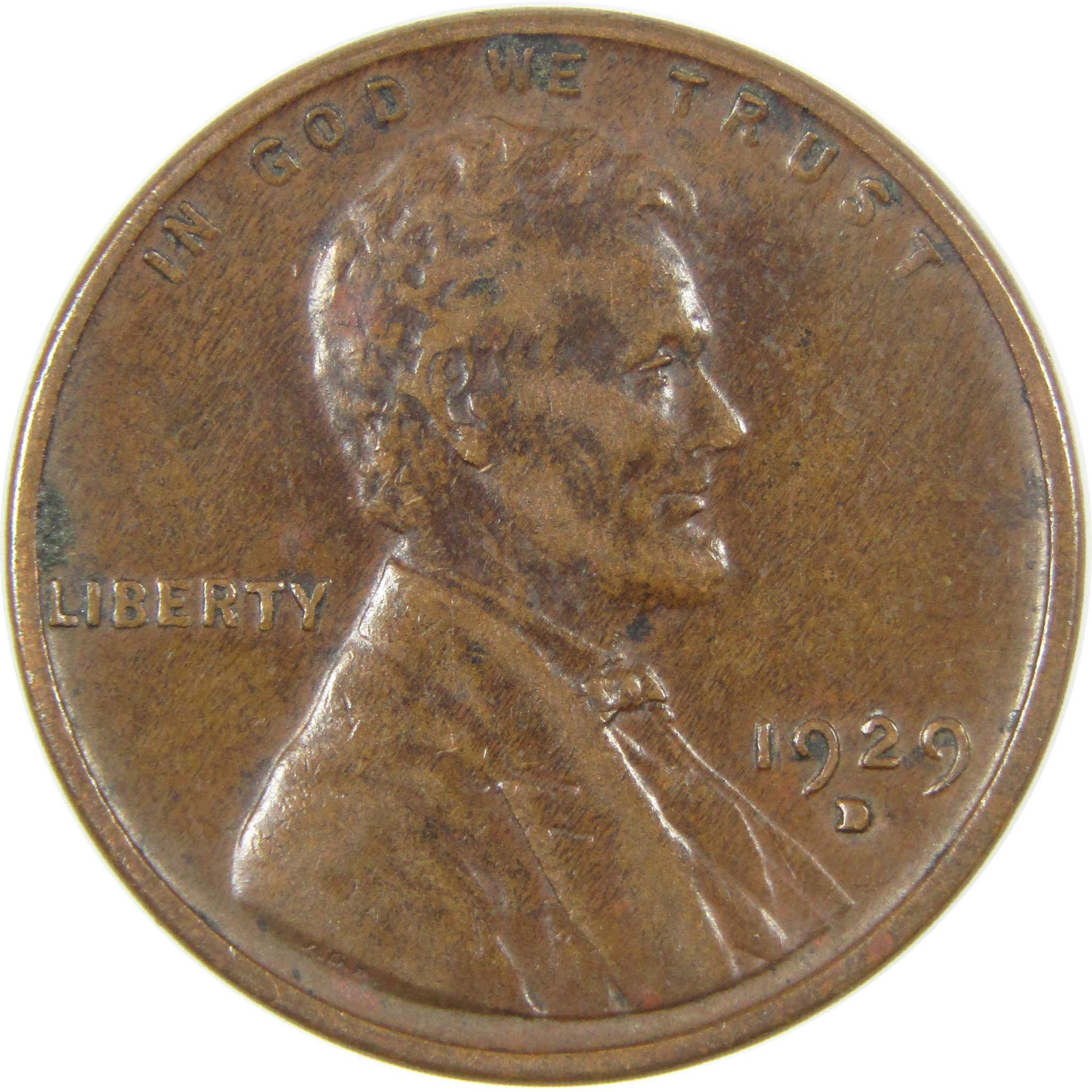 1929 D Lincoln Wheat Cent VF Very Fine Penny 1c Coin SKU:I27278