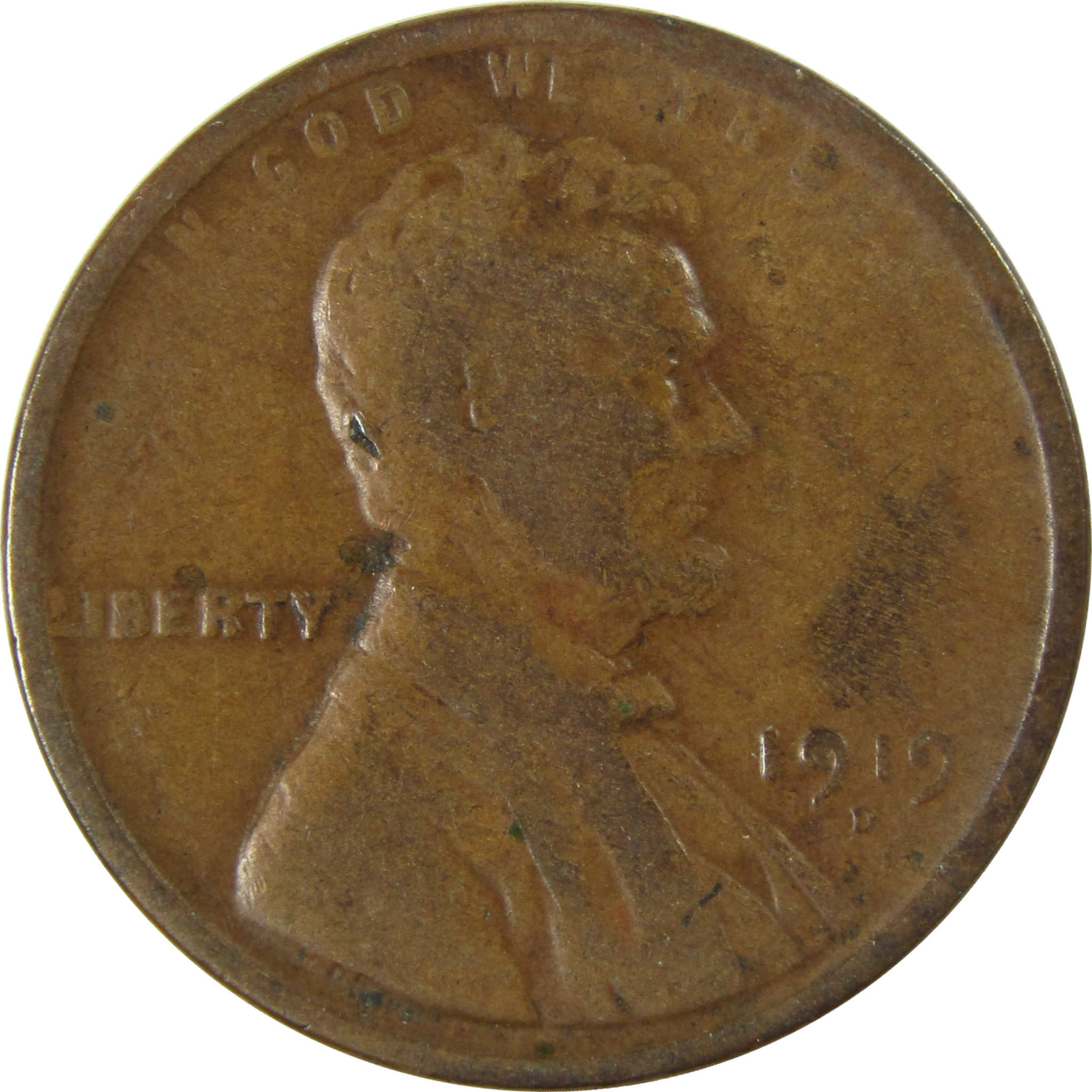 1919 D Lincoln Wheat Cent G Good Penny 1c Coin Collectible SKU:I27179