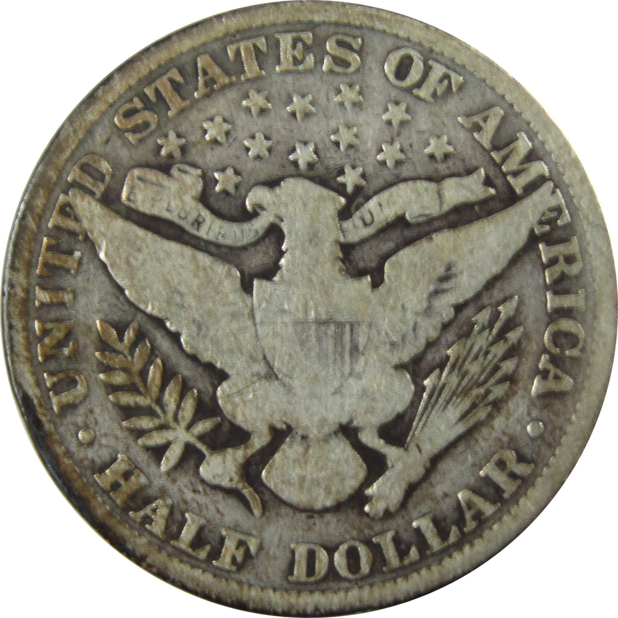 1904 Barber Silver Half Dollar G Good 50c Coin SKU:I25971