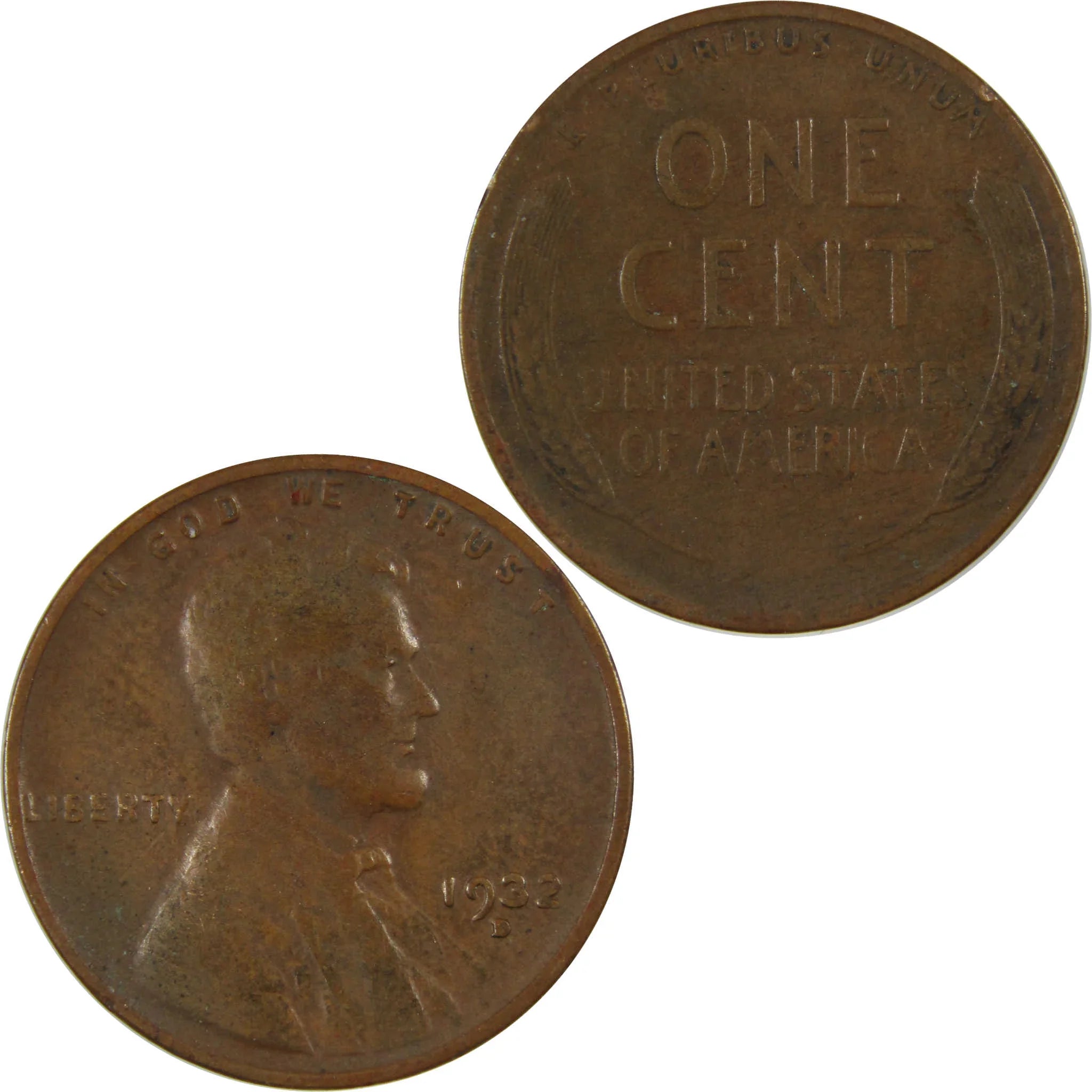 1932 D Lincoln Wheat Cent F Fine Penny 1c Coin Collectible SKU:I27119