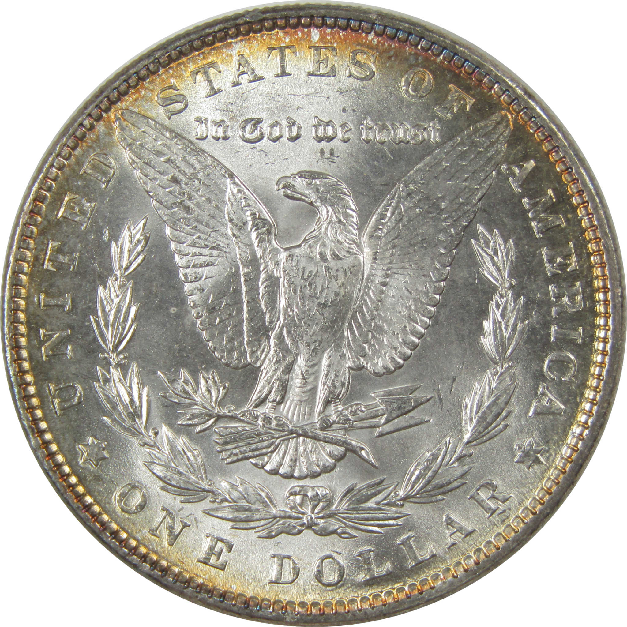 1887 Morgan Dollar Uncirculated Silver $1 Coin Toned SKU:I22431