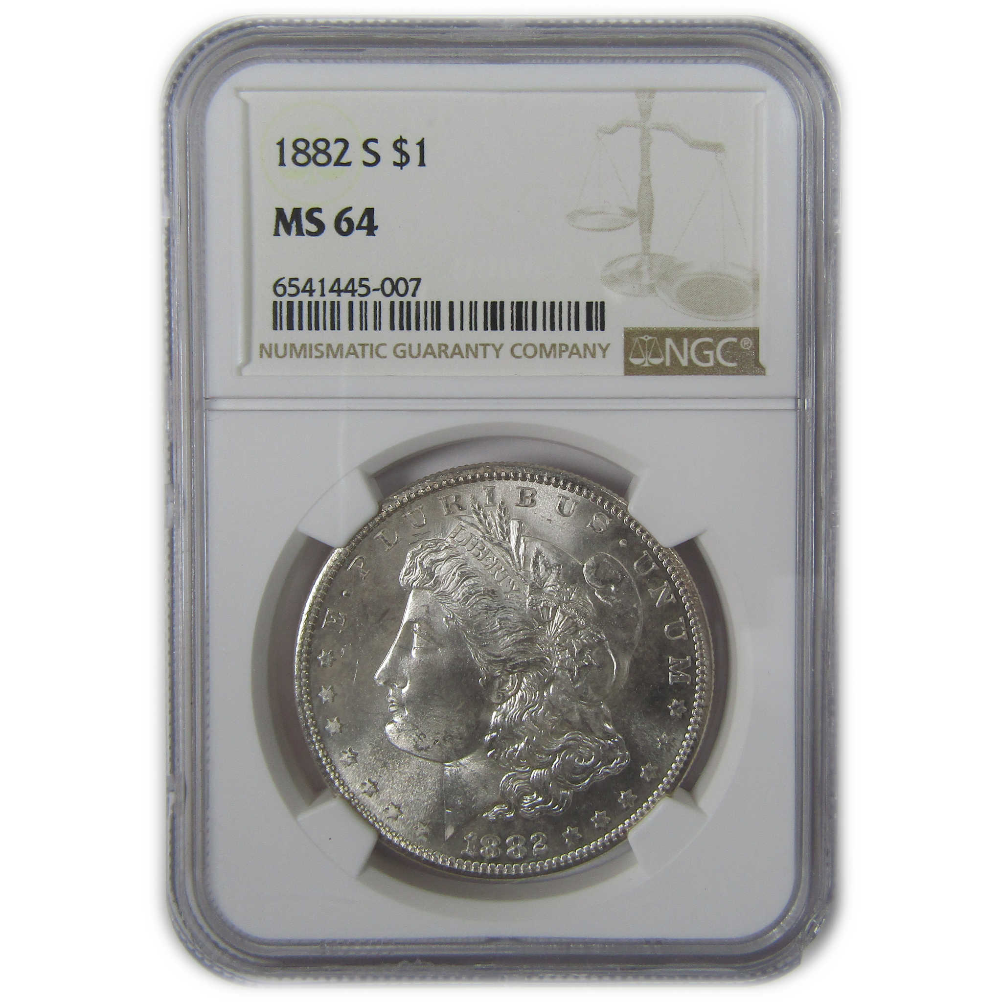 1882 S Morgan Dollar MS 64 NGC Silver Uncirculated $1 Coin SKU:I23597 - Morgan coin - Morgan silver dollar - Morgan silver dollar for sale - Profile Coins & Collectibles