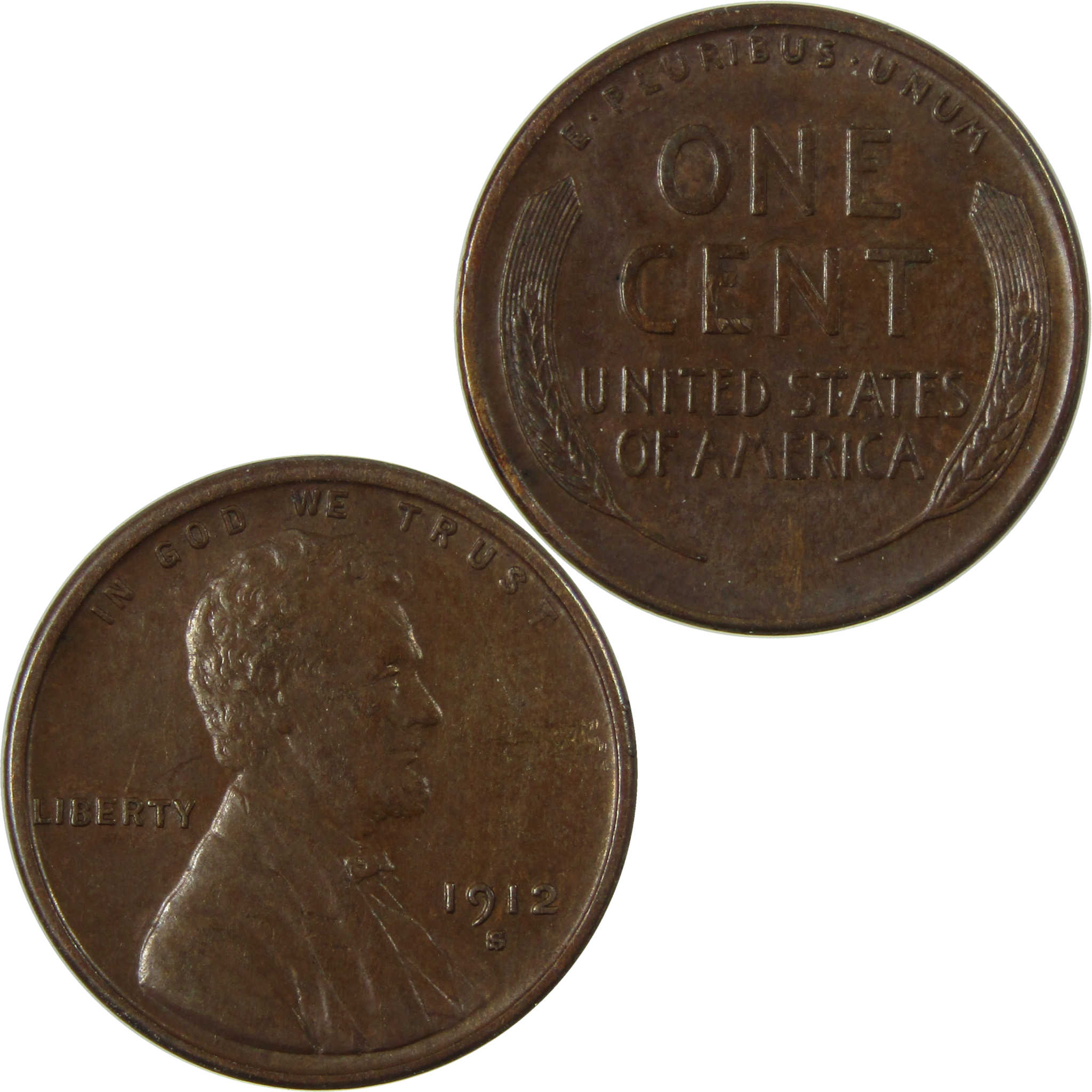 1912 S Lincoln Wheat Cent AU About Uncirculated Details SKU:I28247
