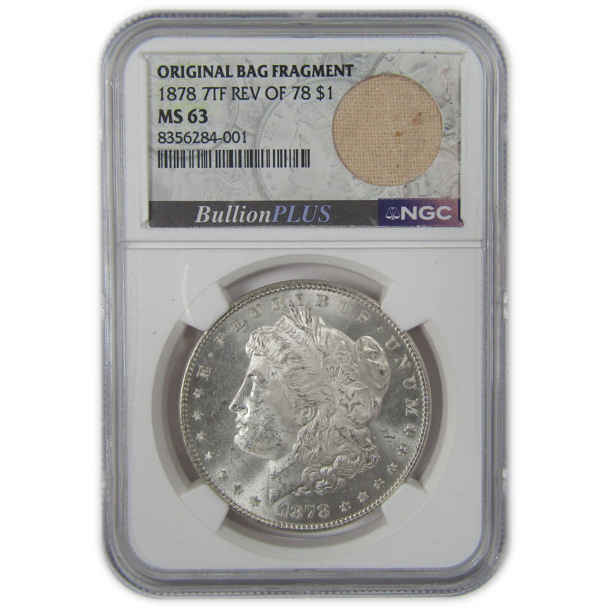 1878 7TF Rev 78 Morgan Dollar MS 63 NGC Bag Fragment SKU:I23621