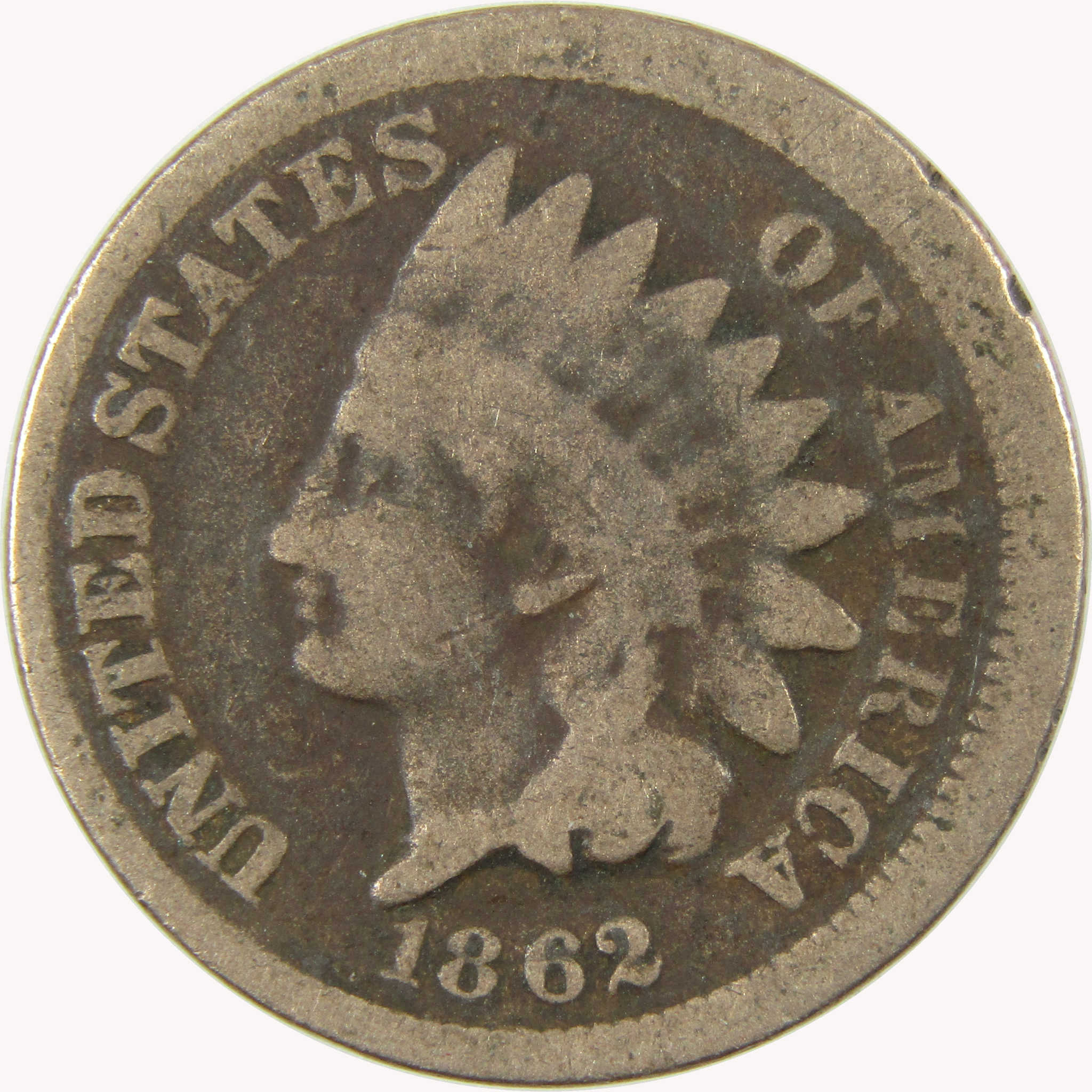 1862 Indian Head Cent AG About Good Penny 1c Coin SKU:CP1082