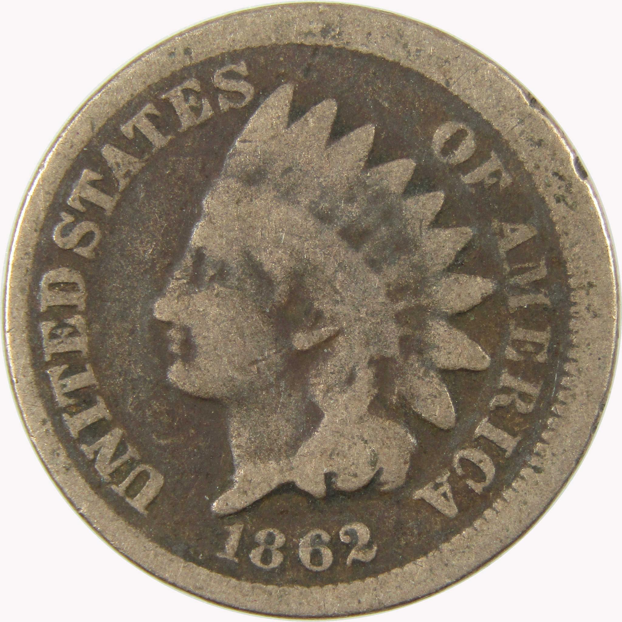 1862 Indian Head Cent AG About Good Penny 1c Coin SKU:CP1082