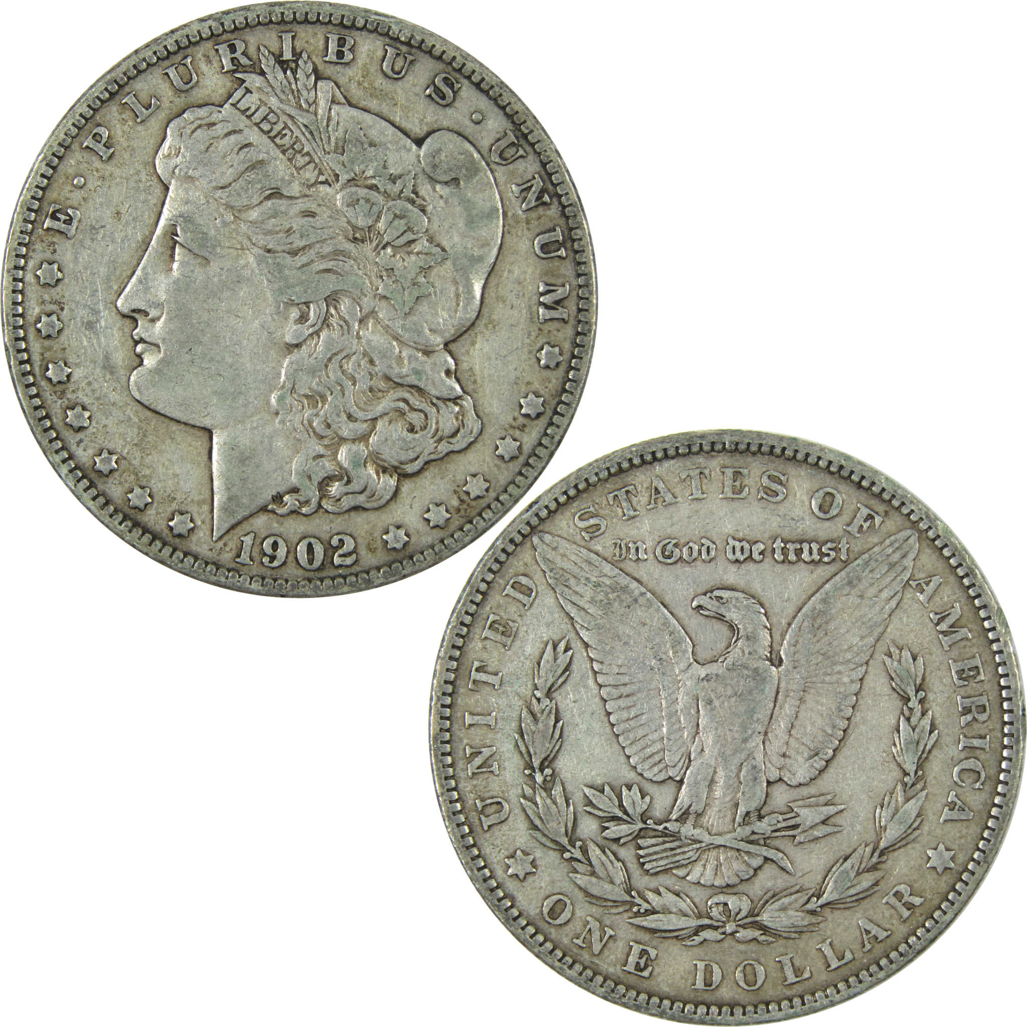 1902 Morgan Dollar VF Very Fine Silver $1 Coin SKU:I14624 - Morgan coin - Morgan silver dollar - Morgan silver dollar for sale - Profile Coins & Collectibles