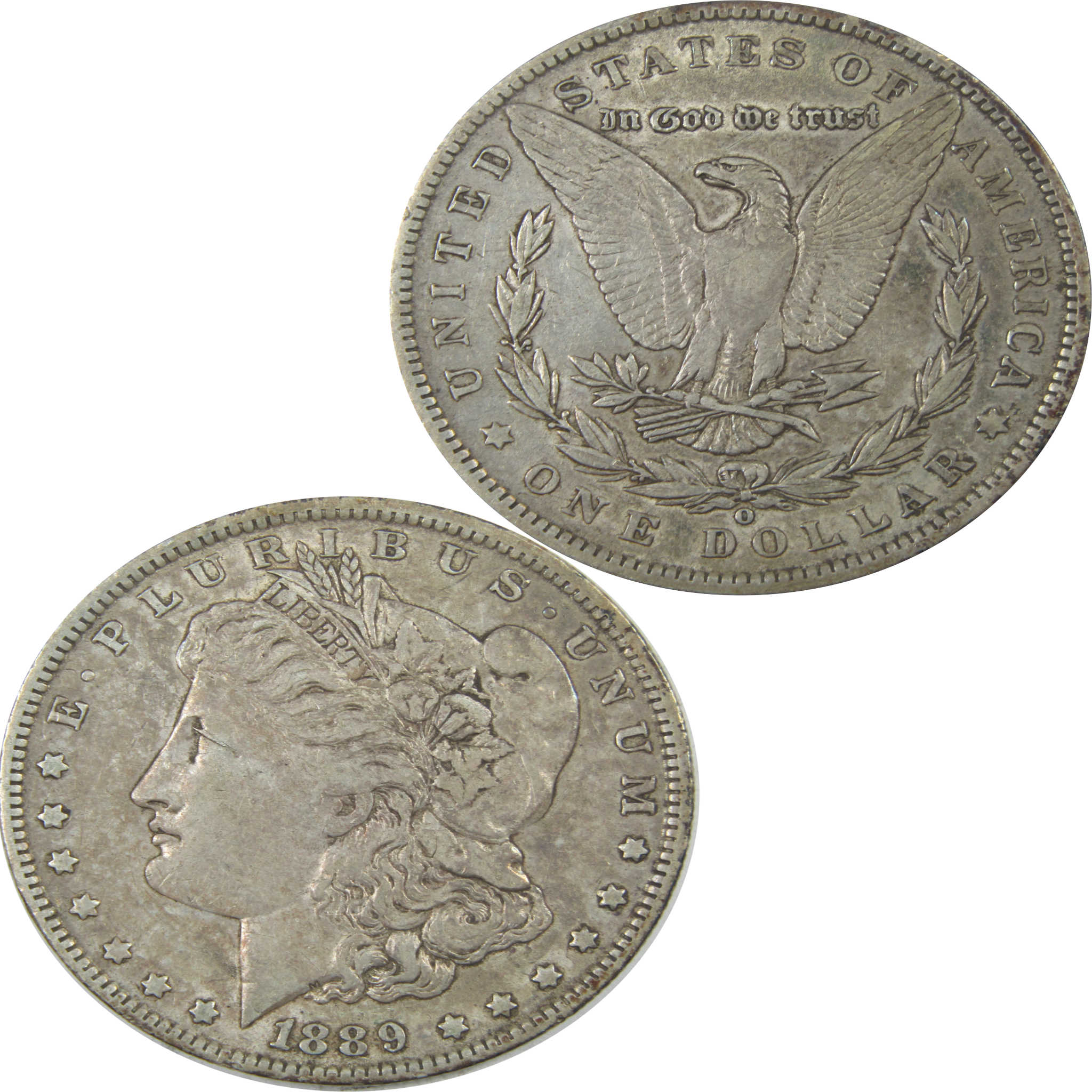 1889 O Morgan Dollar XF EF Extremely Fine Silver $1 Coin SKU:I15475 - Morgan coin - Morgan silver dollar - Morgan silver dollar for sale - Profile Coins & Collectibles