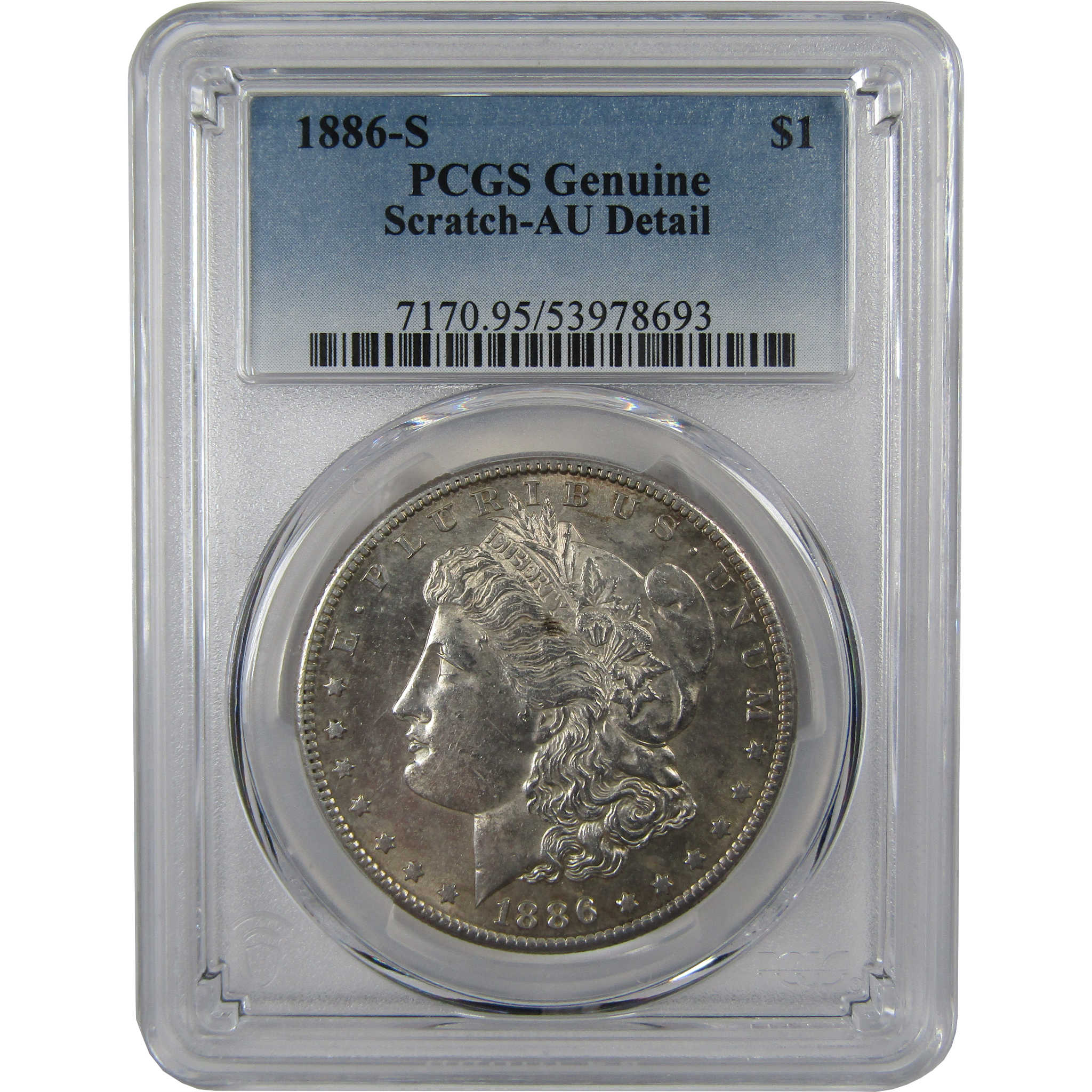 1886 S Morgan Dollar AU Details PCGS Silver $1 Coin SKU:I23899 - Morgan coin - Morgan silver dollar - Morgan silver dollar for sale - Profile Coins & Collectibles