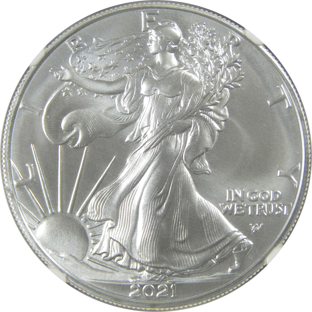 2021 Type 2 American Silver Eagle MS 70 NGC Uncirculated $1 Coin