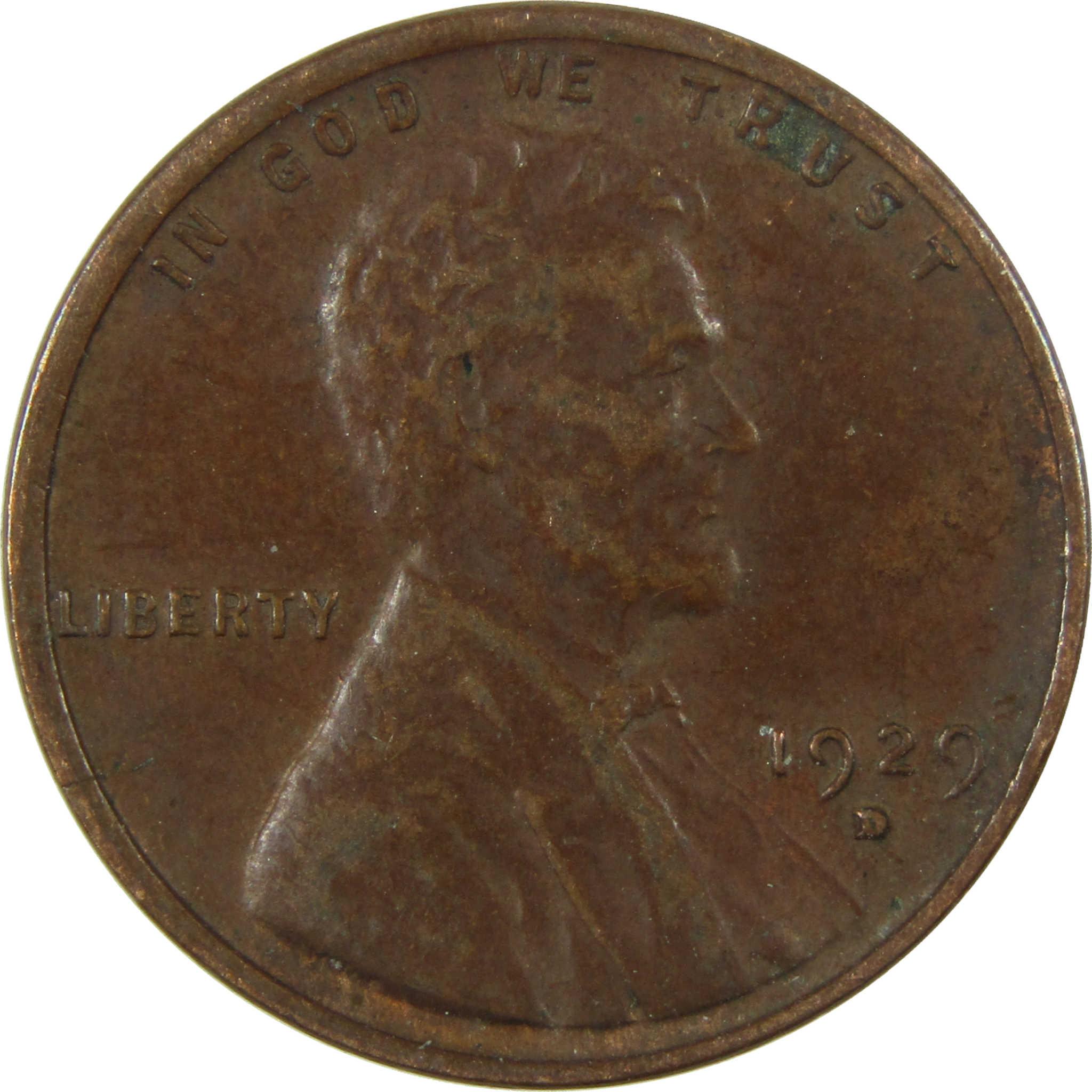 1929 D Lincoln Wheat Cent VG Very Good Penny 1c Coin SKU:I27199