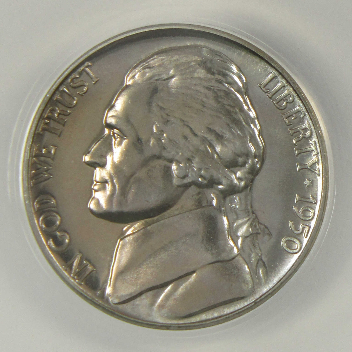 1950 Jefferson Nickel PF 67 ANACS Proof 5c Coin Collectible SKU:I28767