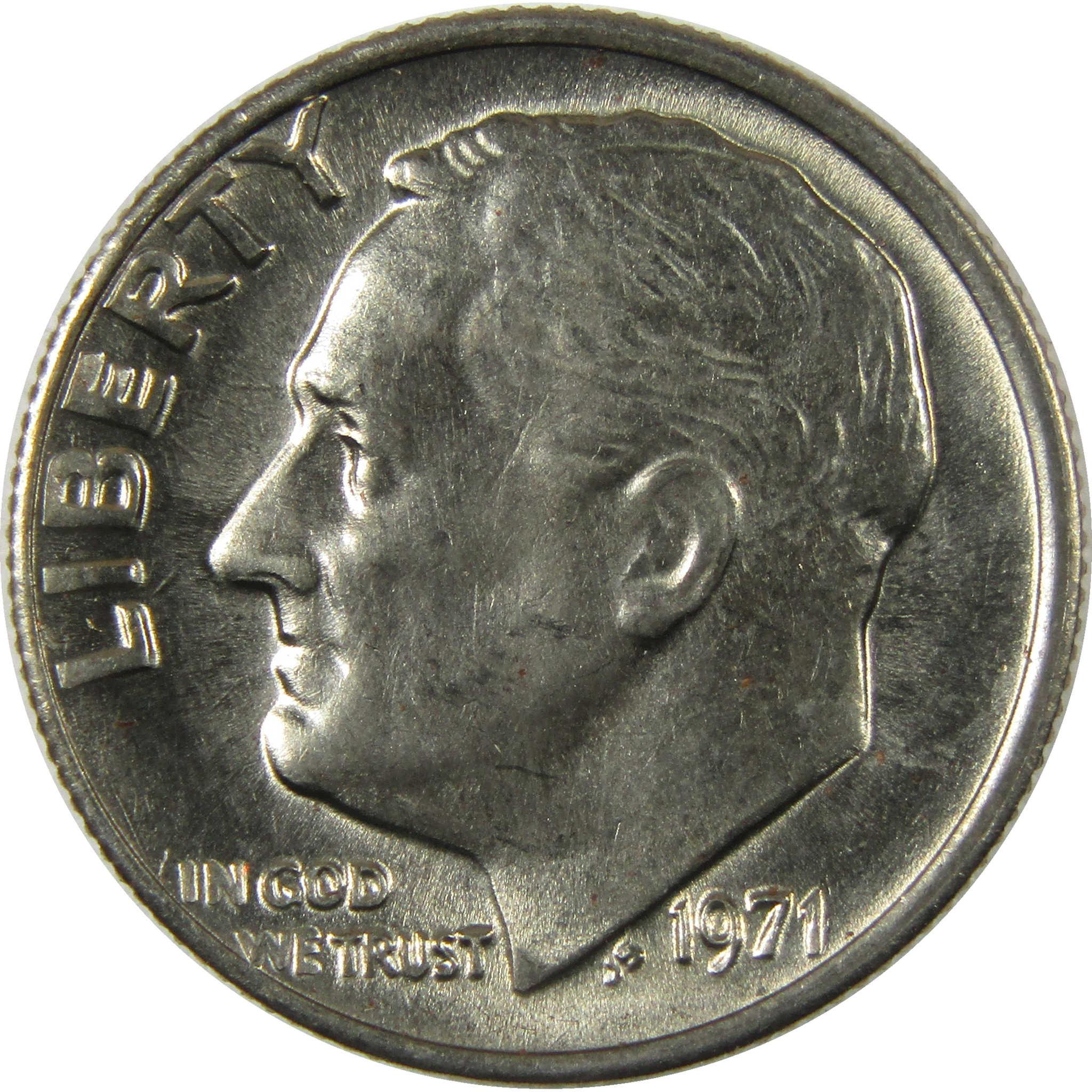 1971 Roosevelt Clad Dime Uncirculated Mint State 10c Coin Collectible