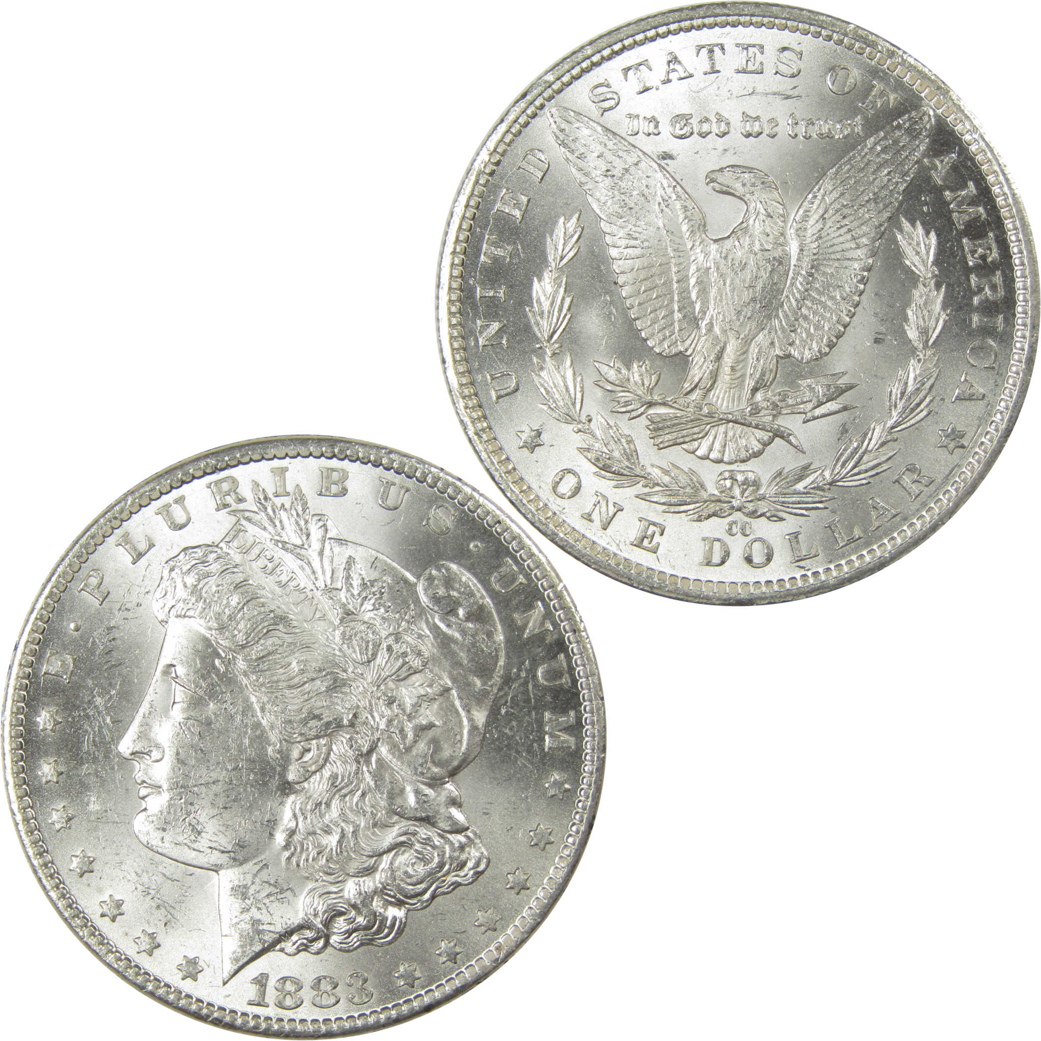 1883 CC Morgan Dollar Uncirculated Silver $1 Coin SKU:I21067 - Morgan coin - Morgan silver dollar - Morgan silver dollar for sale - Profile Coins & Collectibles