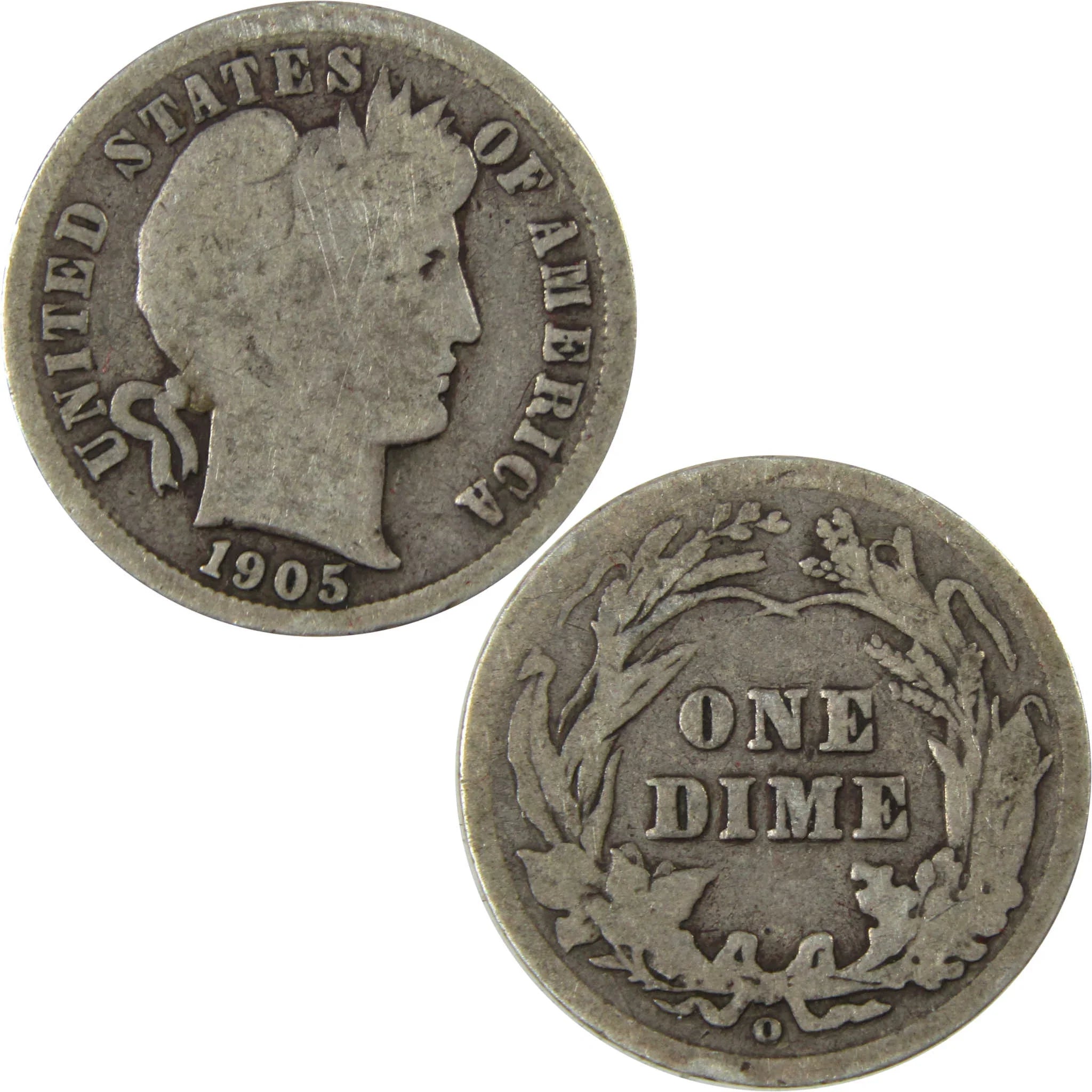 1905 O Micro O Barber Silver Dime G Good 10c Coin SKU:I26633