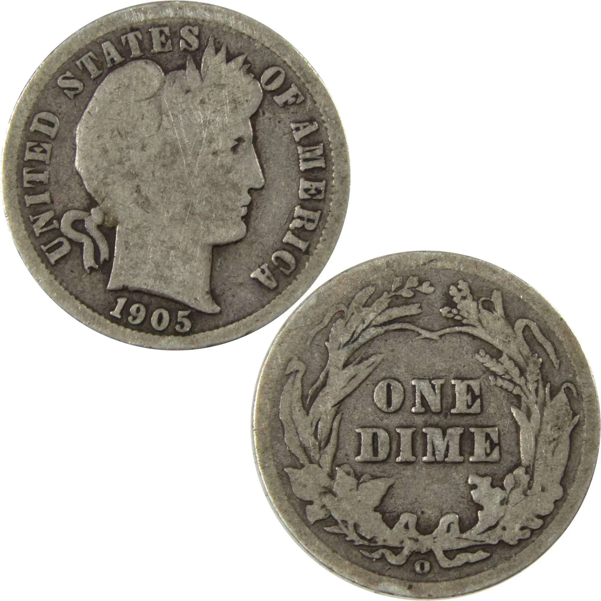 1905 O Micro O Barber Silver Dime G Good 10c Coin SKU:I26633