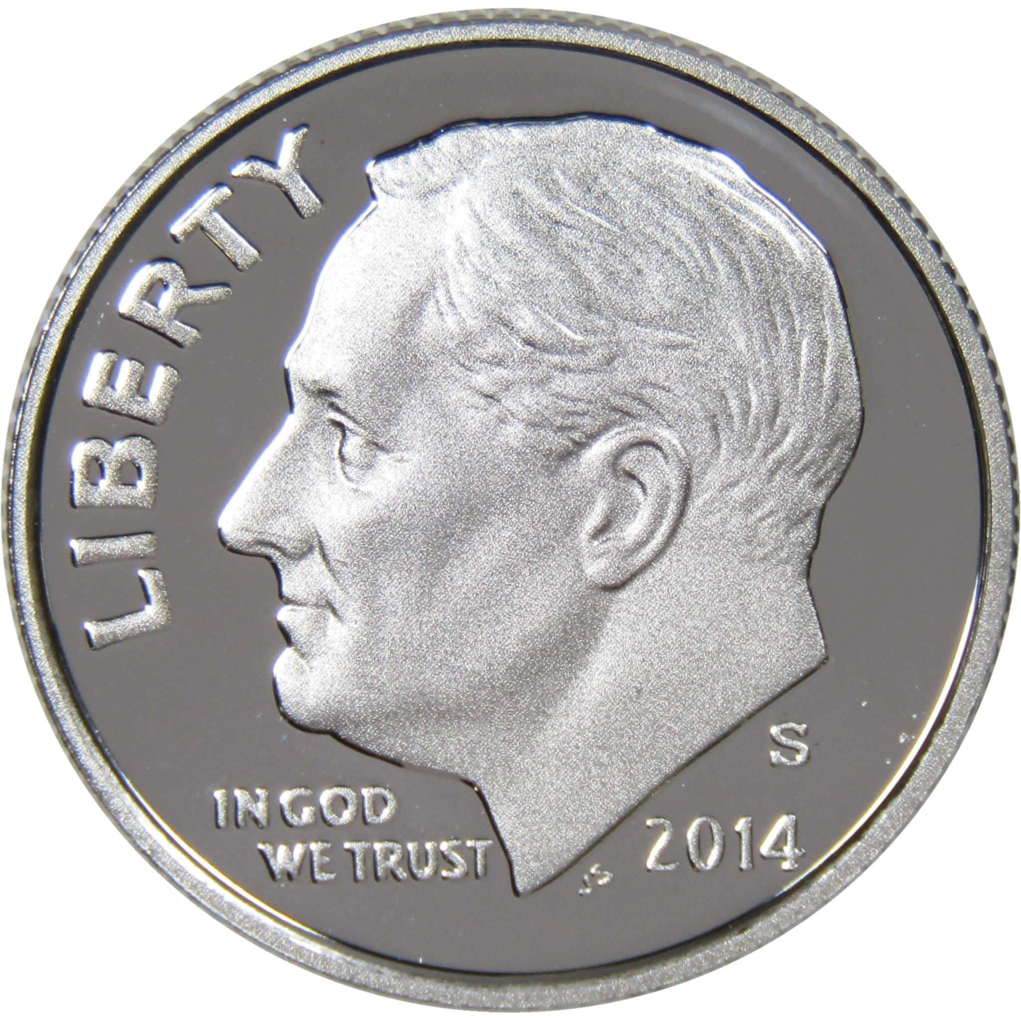 2014 S Roosevelt Dime Choice Proof 90% Silver 10c US Coin Collectible