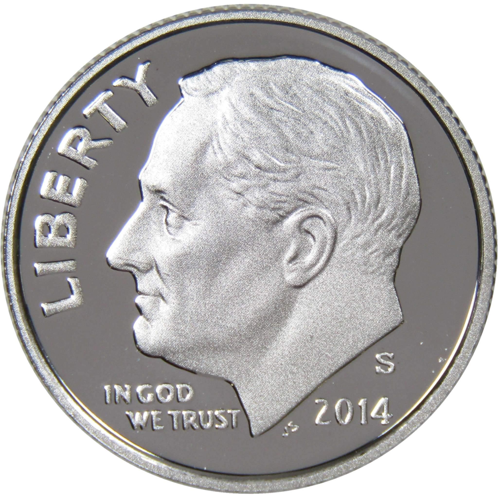 2014 S Roosevelt Dime Choice Proof 90% Silver 10c US Coin Collectible