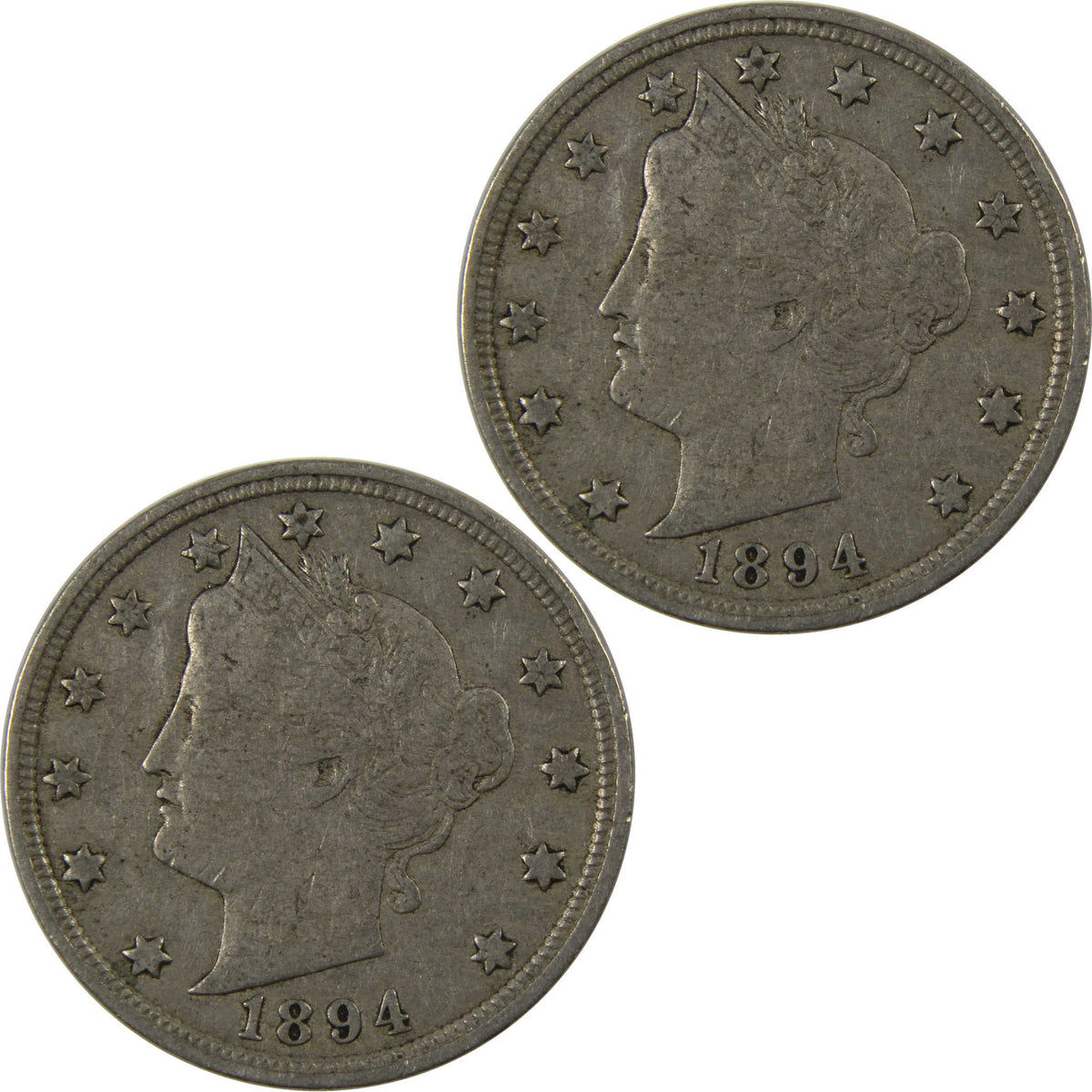 1894 Liberty Head V Nickel VF Very Fine 5c Coin Collectible
