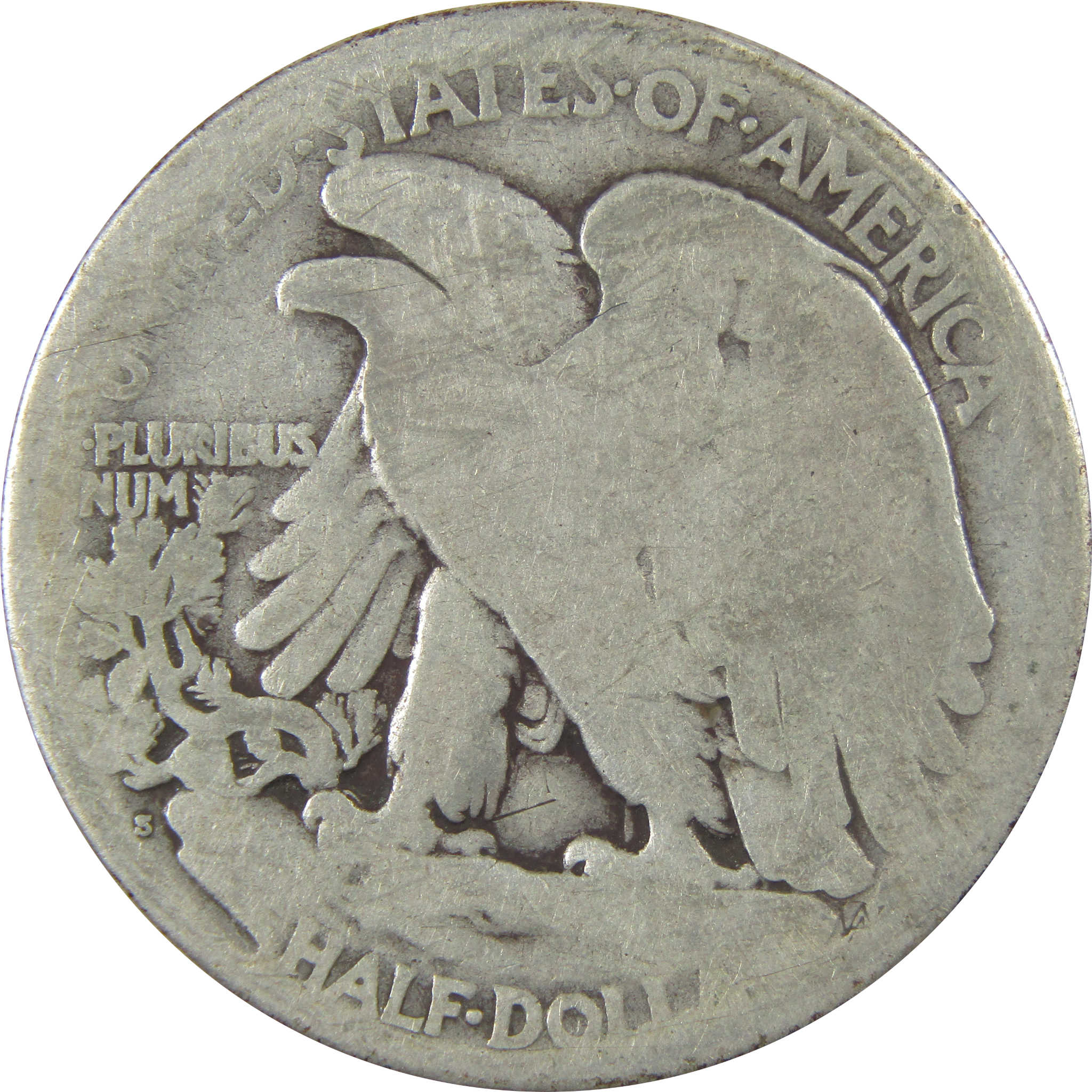 1921 S Liberty Walking Silver Half Dollar AG About Good SKU:I24106