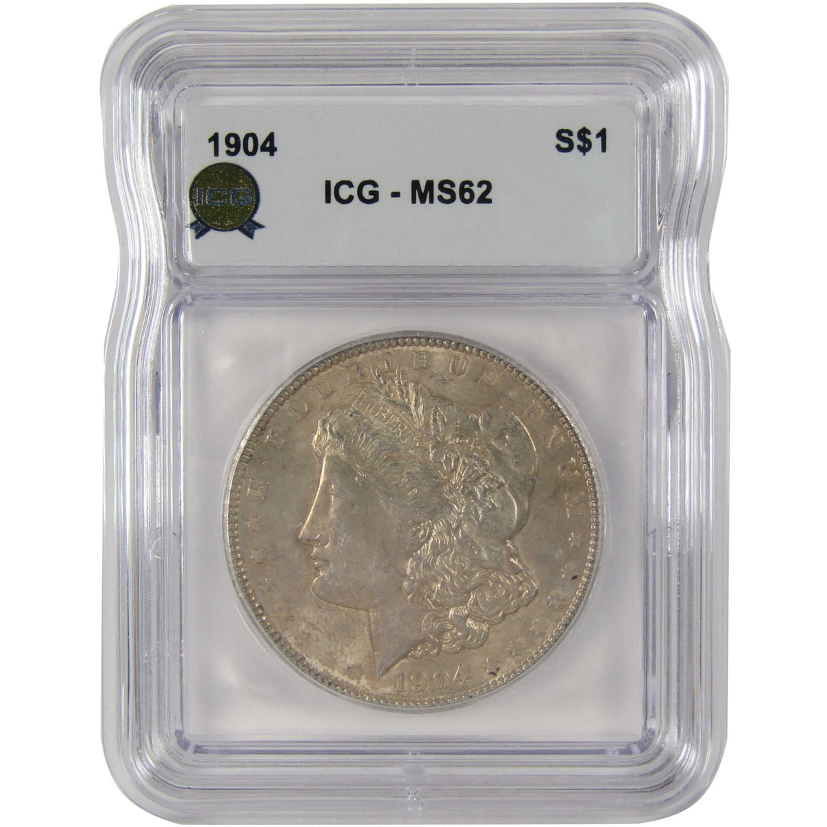 1904 Morgan Silver Dollar MS 62 ICG Uncirculated $1 Coin SKU:I29175