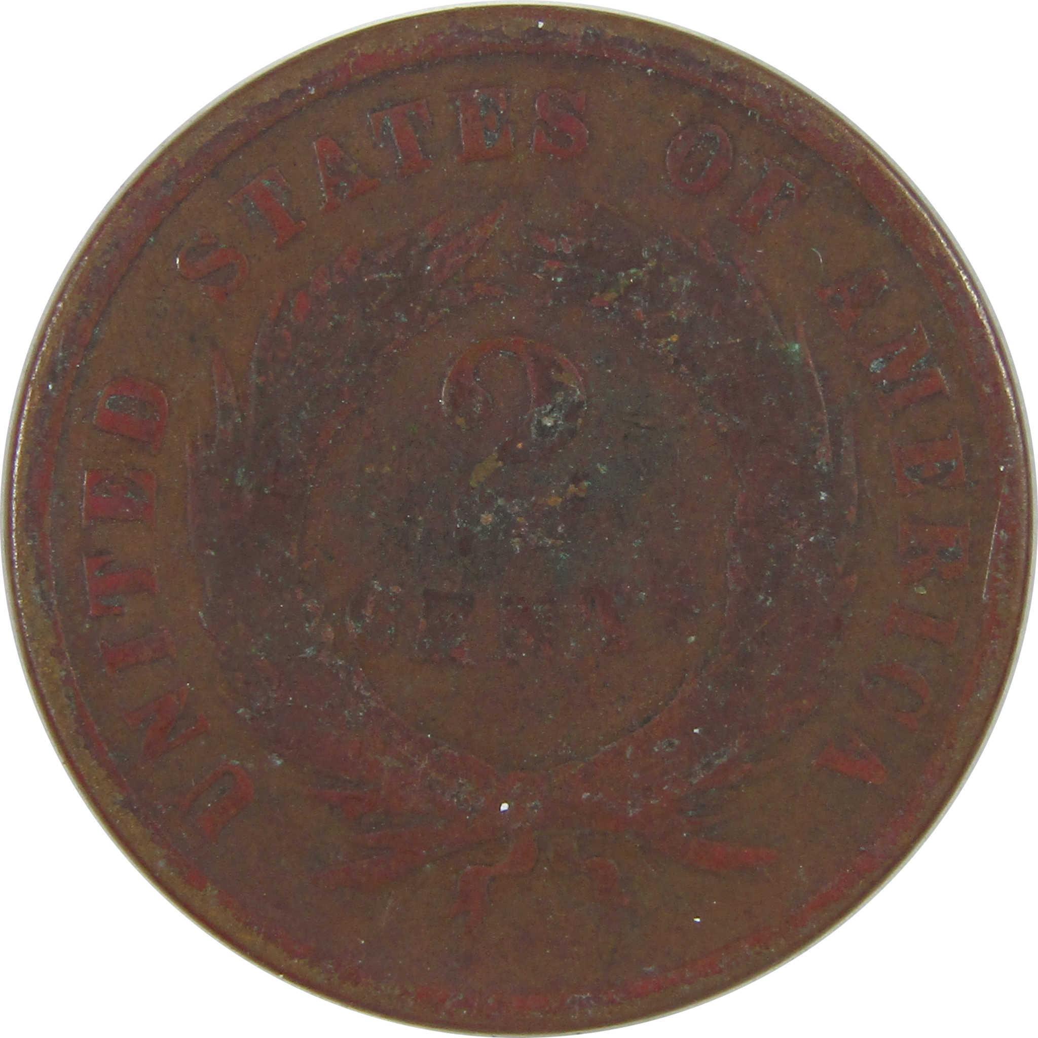 1865 Two Cent Piece AG About Good 2c Coin SKU:I18700