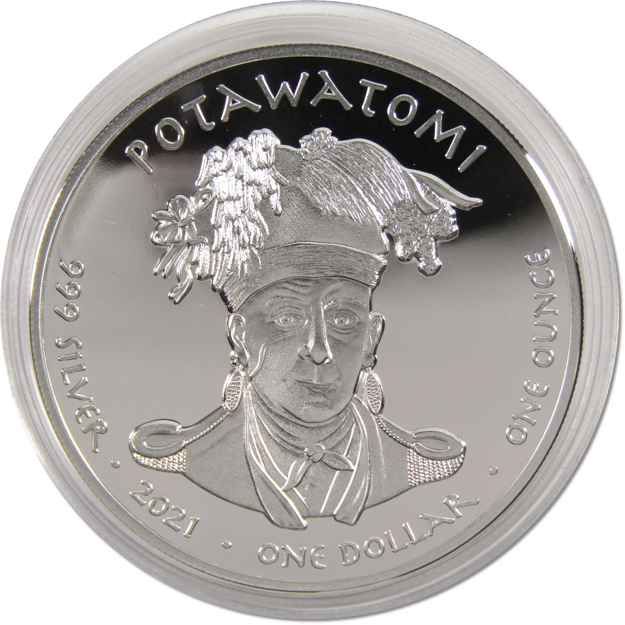 2021 Native American Jamul Potawatomi Wisconsin Badger 1 oz Silver