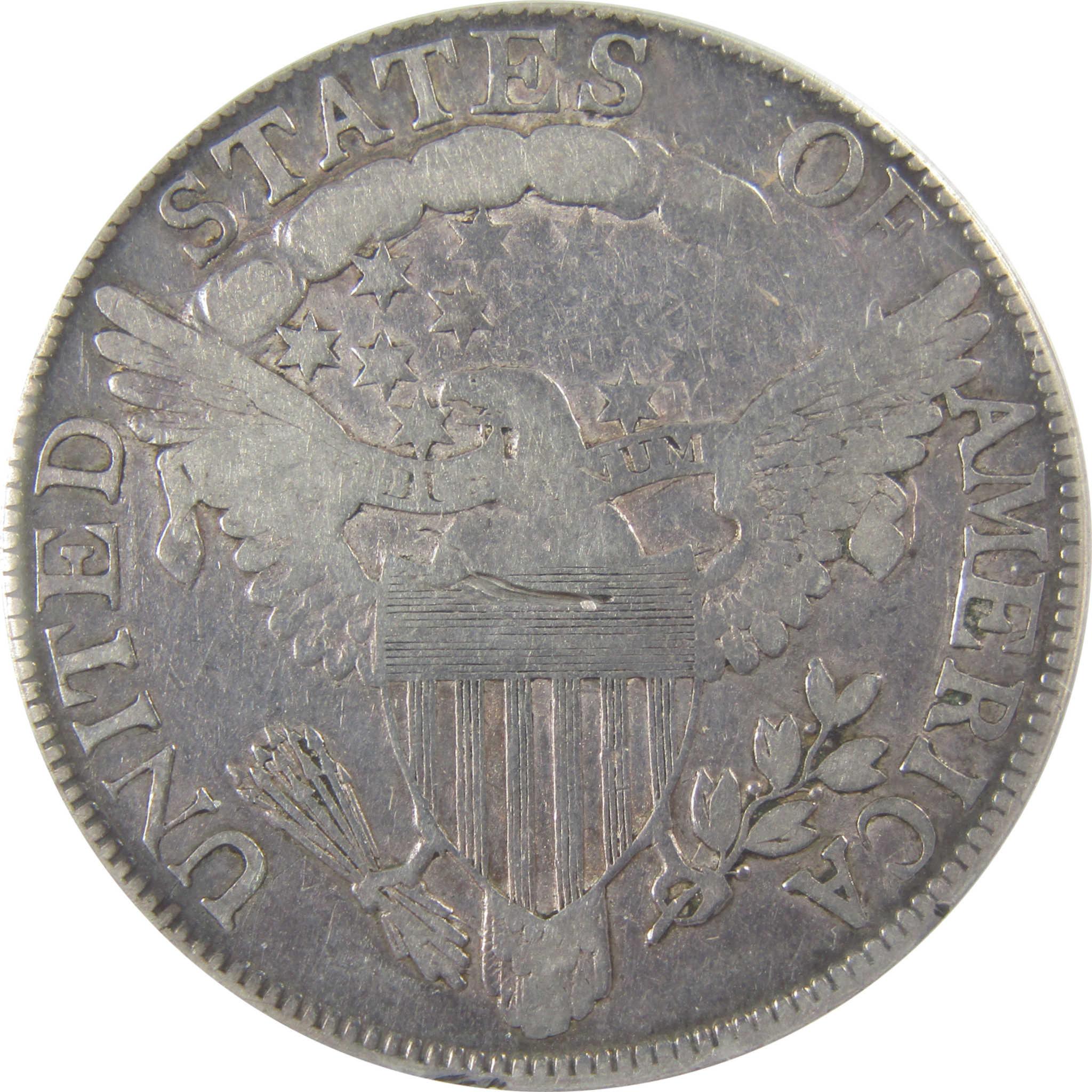 1806 Knobbed 6 Large Stars Draped Bust 50C F12 Detail ANACS SKU:I25438