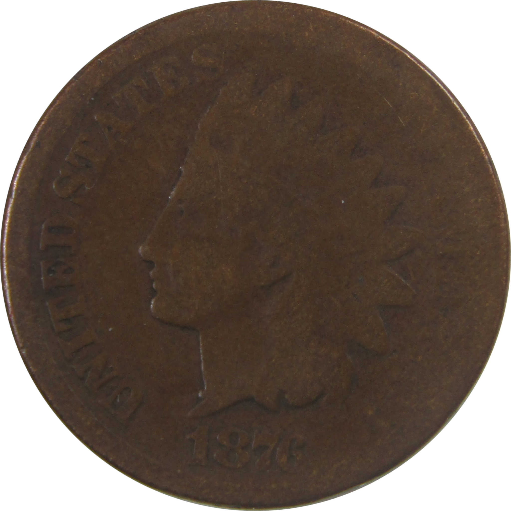 1876 Indian Head Cent G Good Penny 1c Coin Collectible SKU:I24817