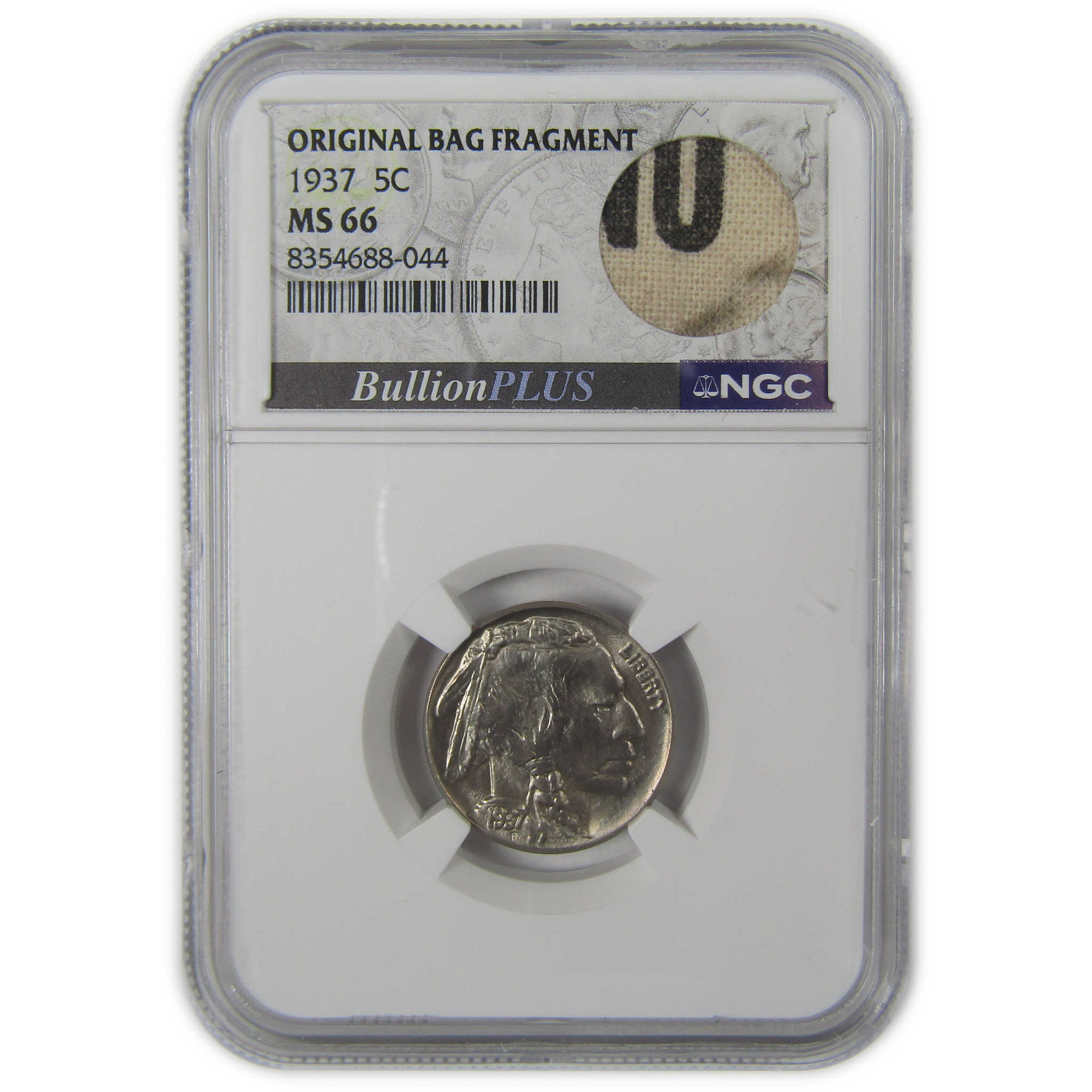1937 Indian Head Buffalo Nickel MS 66 NGC Bag Fragment SKU:I22659