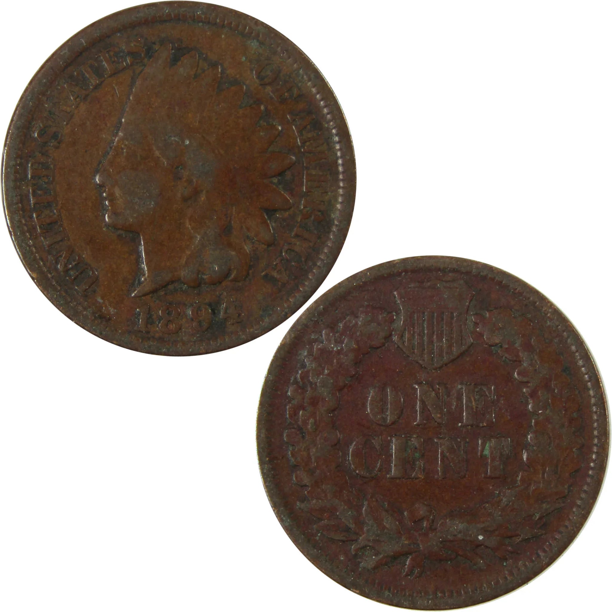 1894 Indian Head Cent G Good Details Penny 1c Coin SKU:I26549