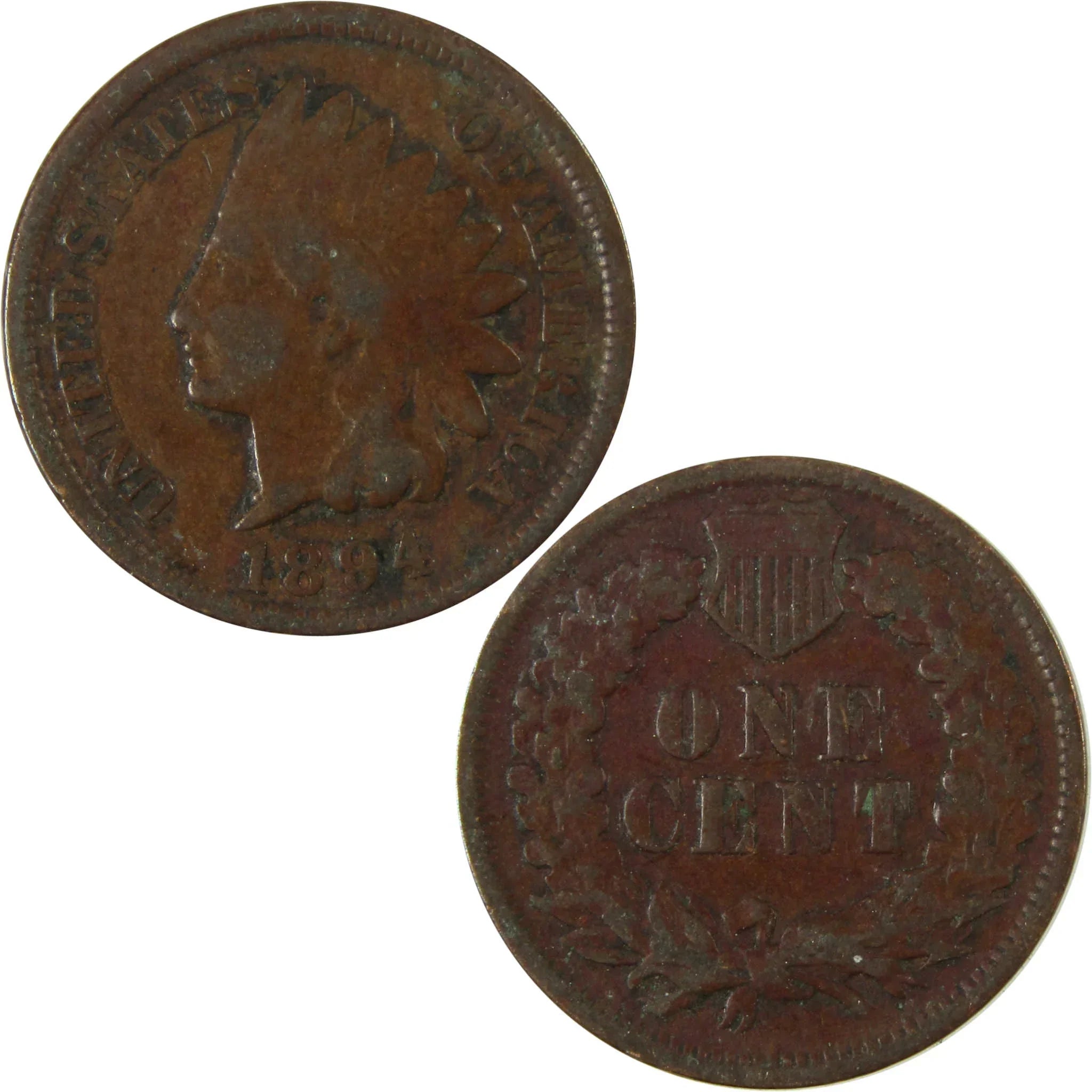 1894 Indian Head Cent G Good Details Penny 1c Coin SKU:I26549