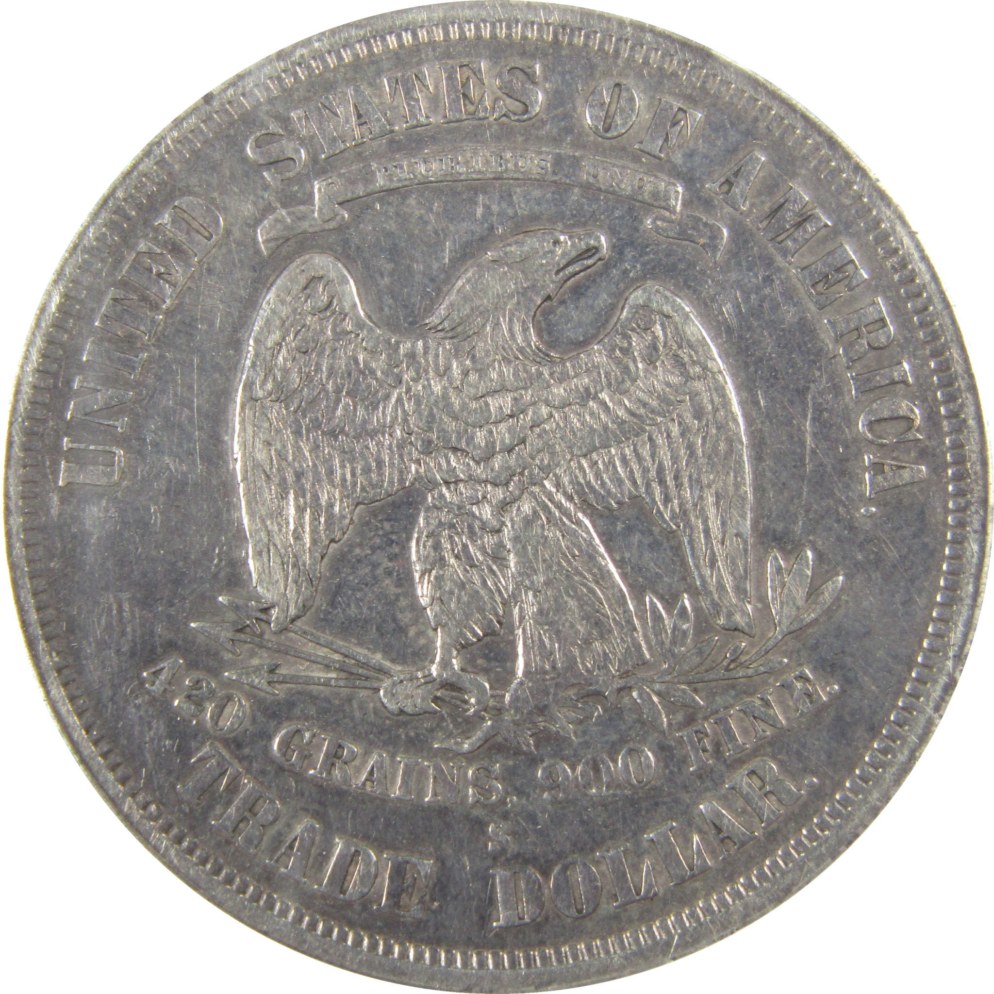 1876 S Trade Silver Dollar VF 25 Details ANACS $1 Coin SKU:I28042