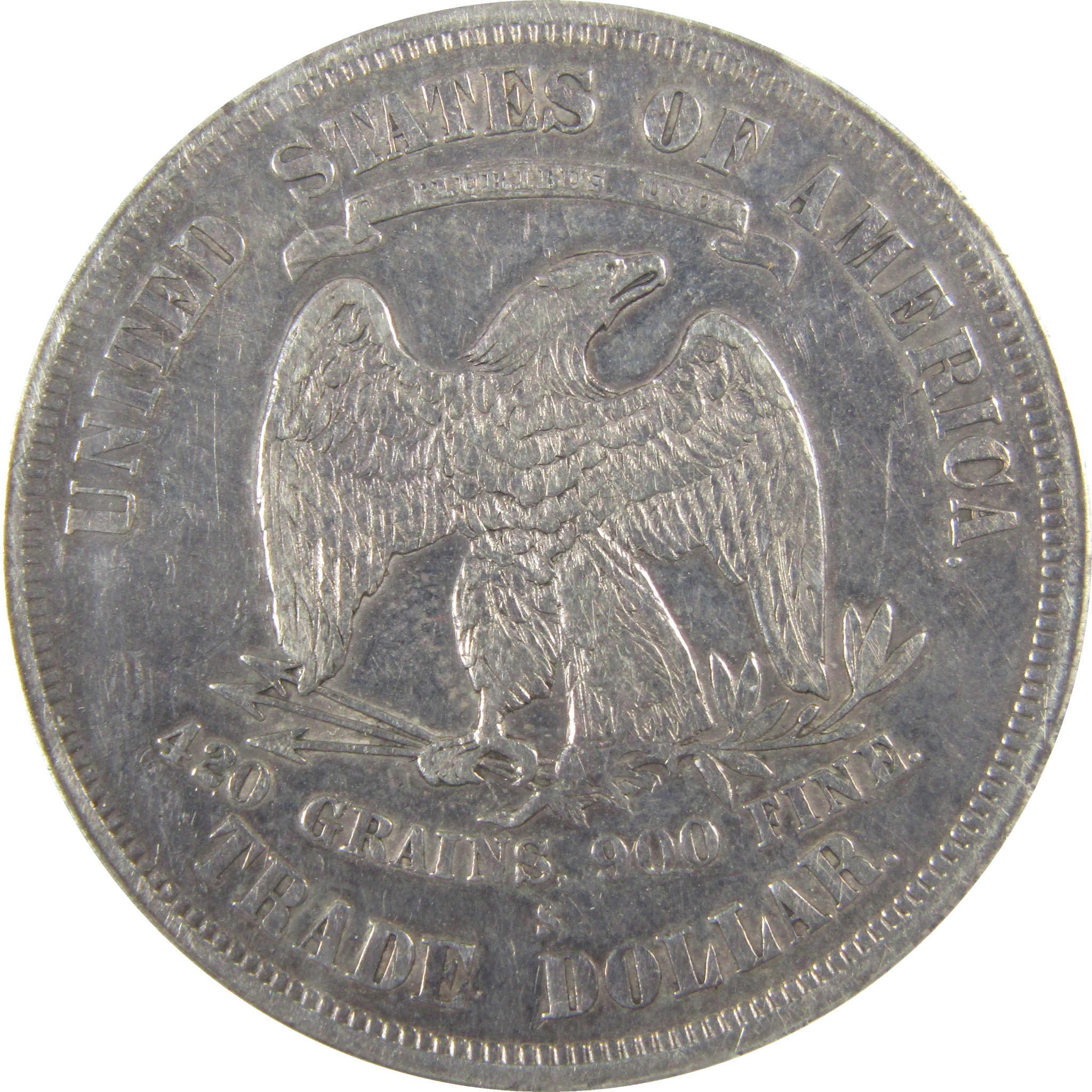 1876 S Trade Silver Dollar VF 25 Details ANACS $1 Coin SKU:I28042