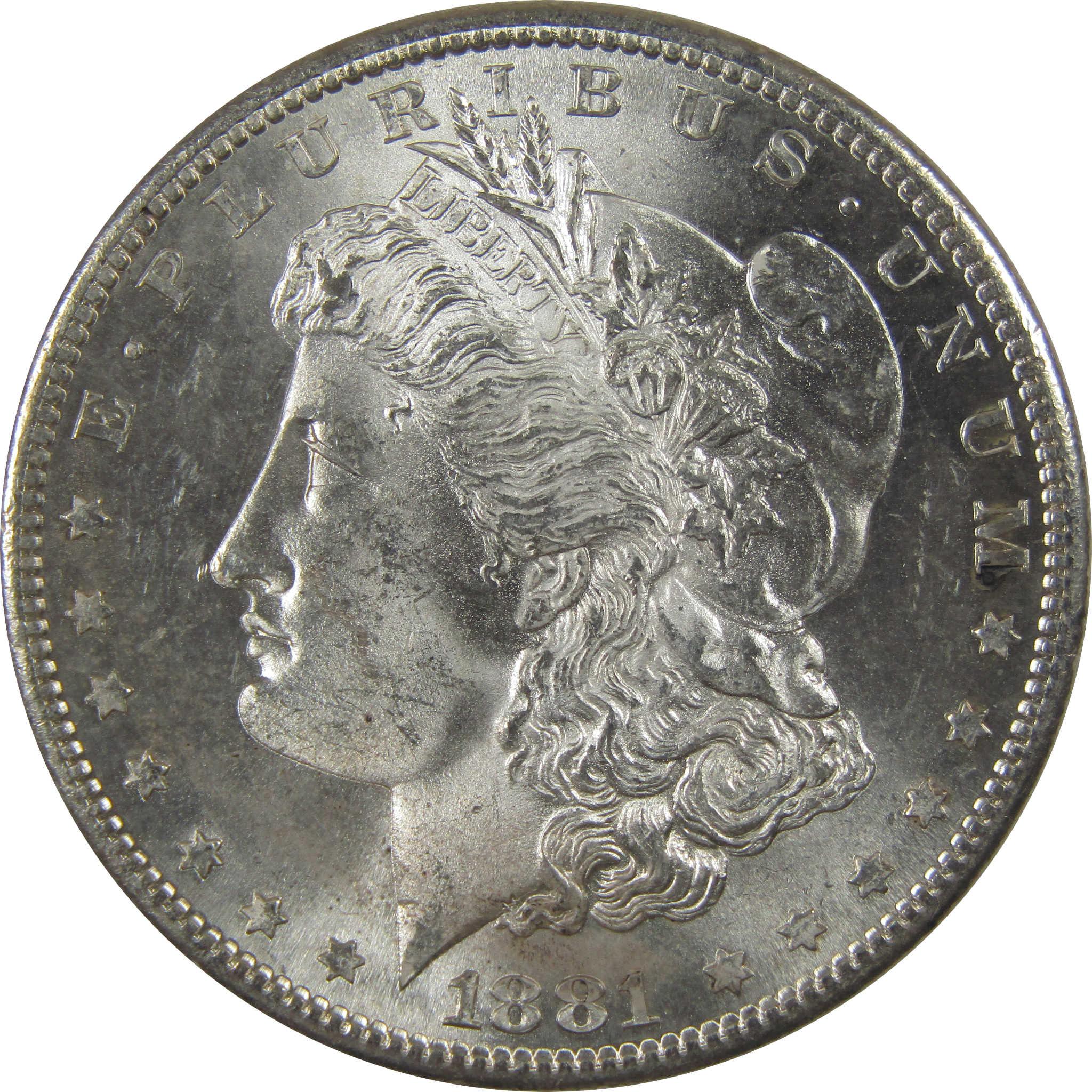 1881 S Morgan Silver Dollar Uncirculated Mint State $1 Coin SKU:I24082 - Morgan coin - Morgan silver dollar - Morgan silver dollar for sale - Profile Coins & Collectibles