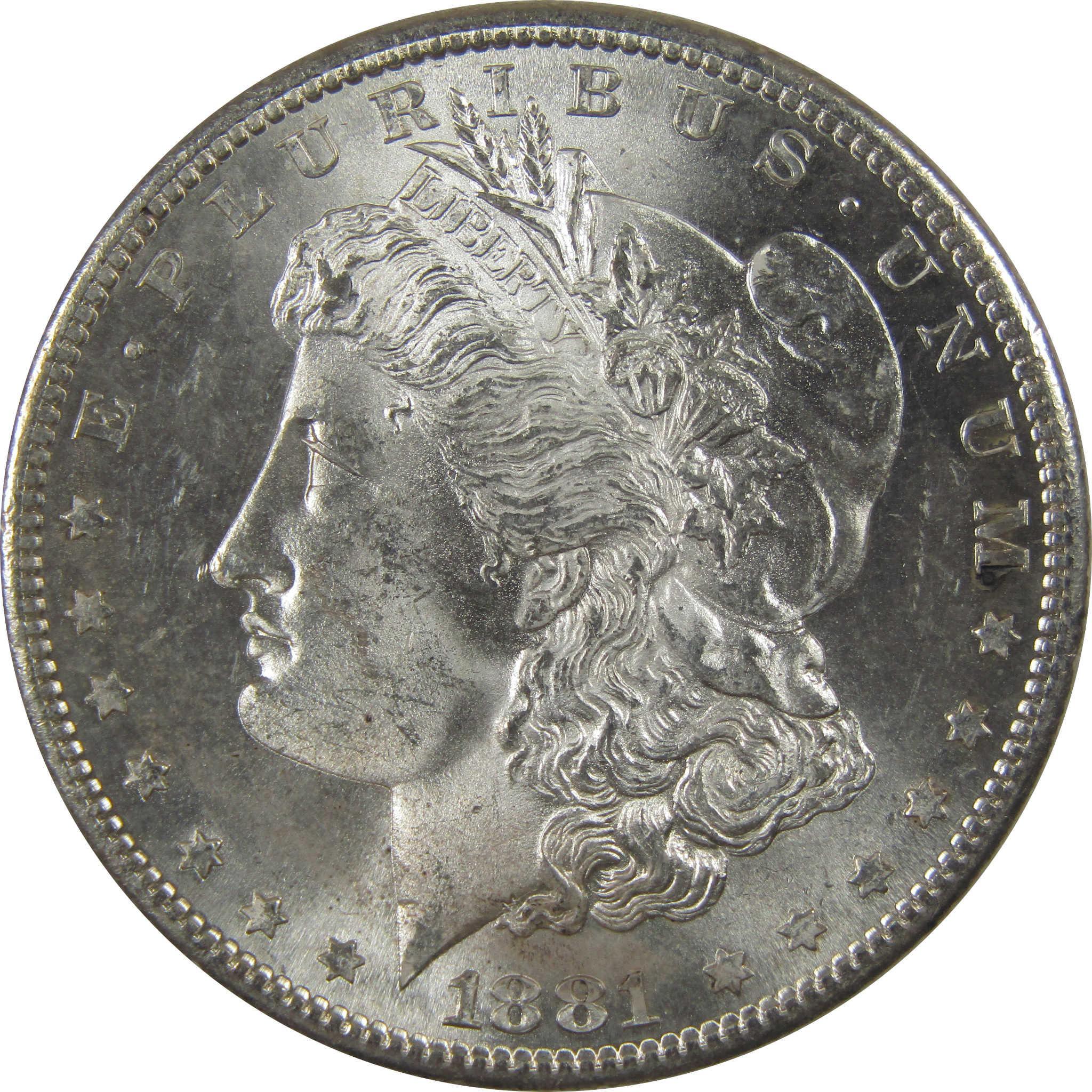 1881 S Morgan Silver Dollar Uncirculated Mint State $1 Coin SKU:I24082 - Morgan coin - Morgan silver dollar - Morgan silver dollar for sale - Profile Coins & Collectibles