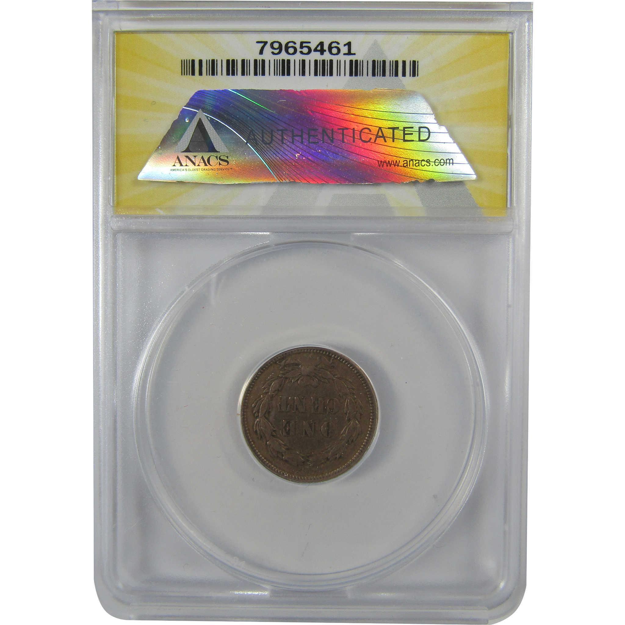 1859 Indian Head Cent AU 50 Details ANACS Penny 1c Coin SKU:I25481