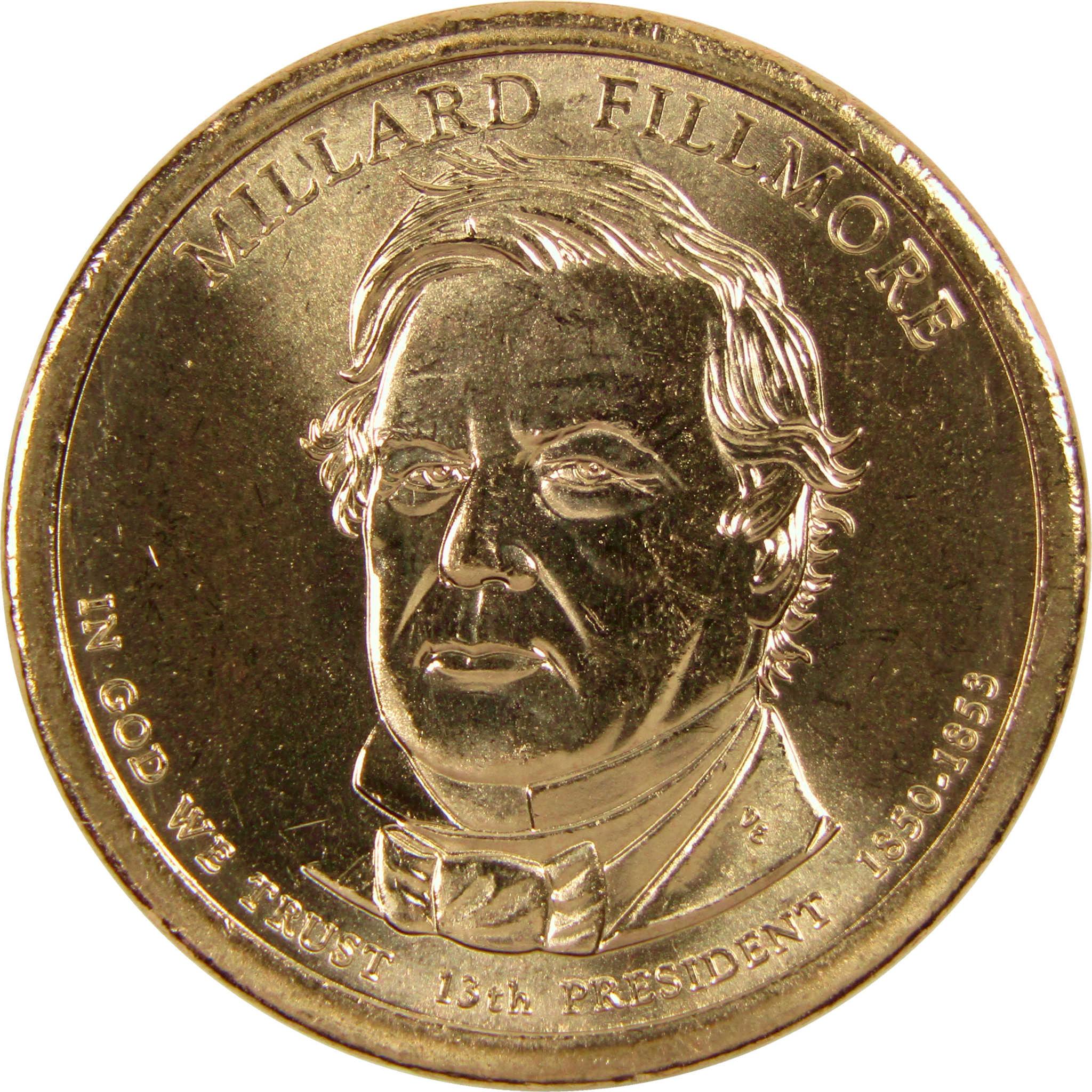 2010 P Millard Fillmore Presidential Dollar BU Uncirculated $1 Coin