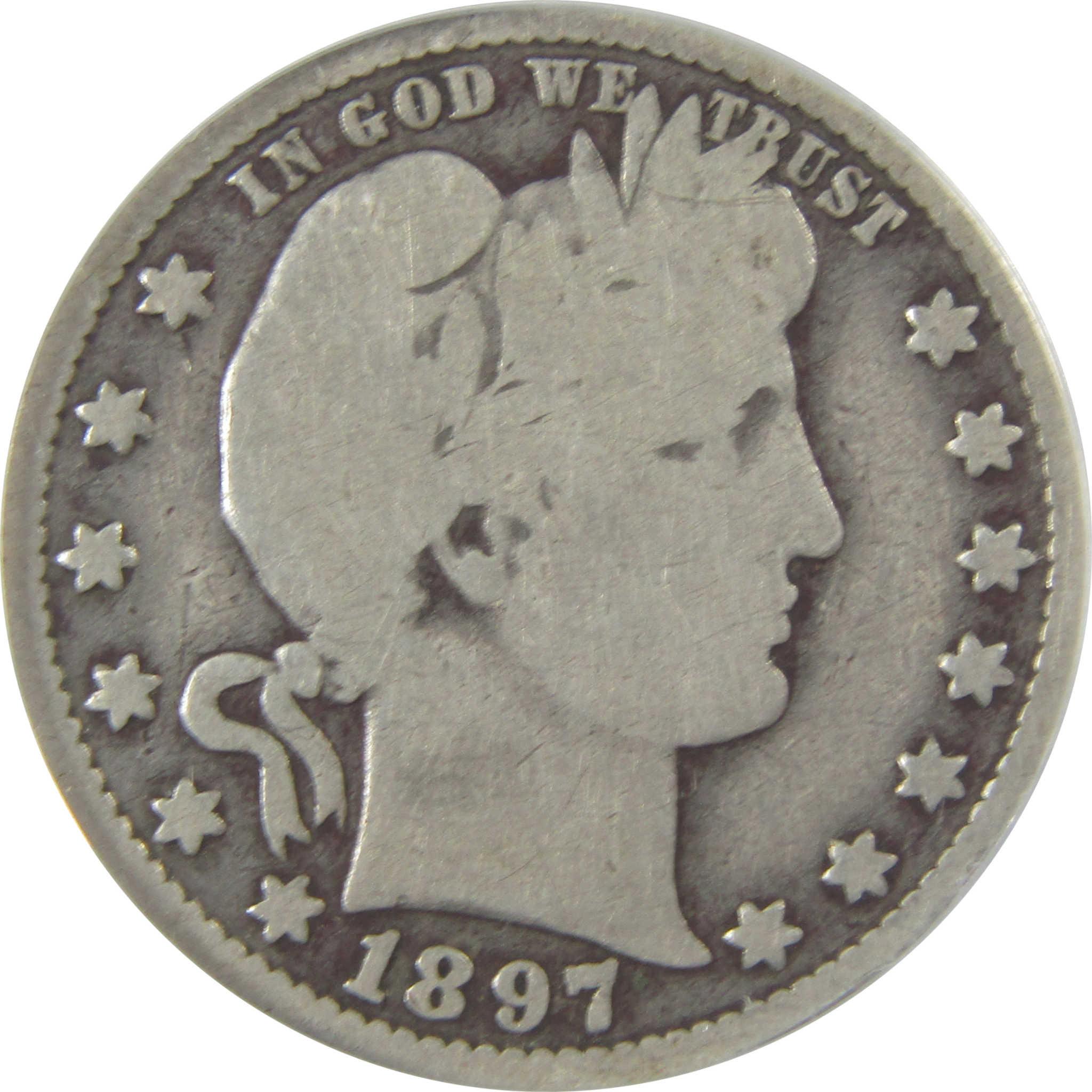 1897 O Barber Silver Quarter G 6 Details ANACS 25c Coin SKU:I25440