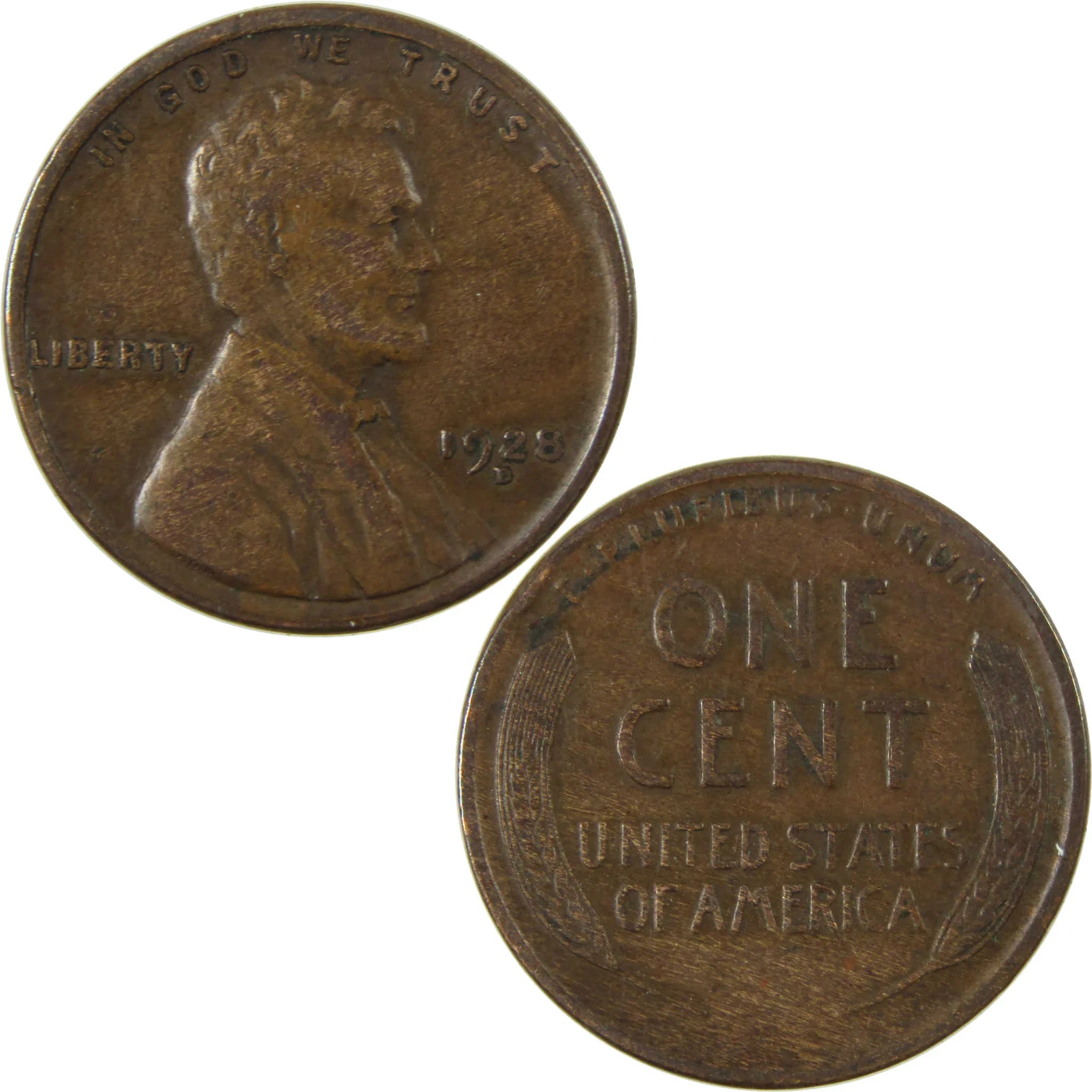 1928 D Lincoln Wheat Cent VF Very Fine Penny 1c Coin SKU:I27618