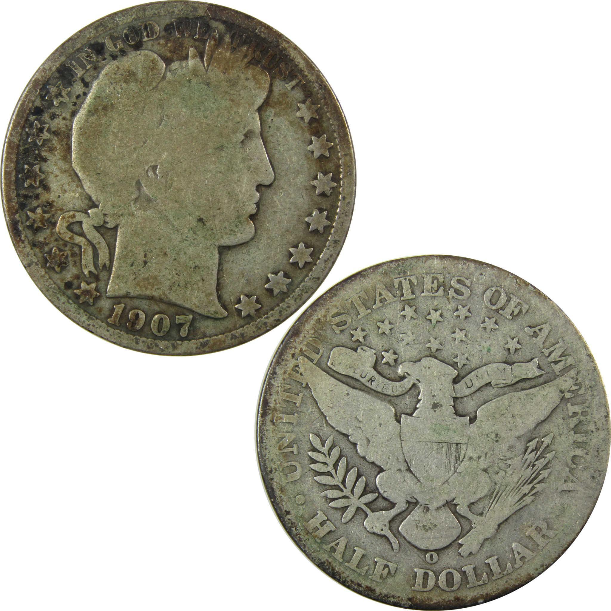 1907 O Barber Silver Half Dollar G Good Details 50c Coin SKU:I25820