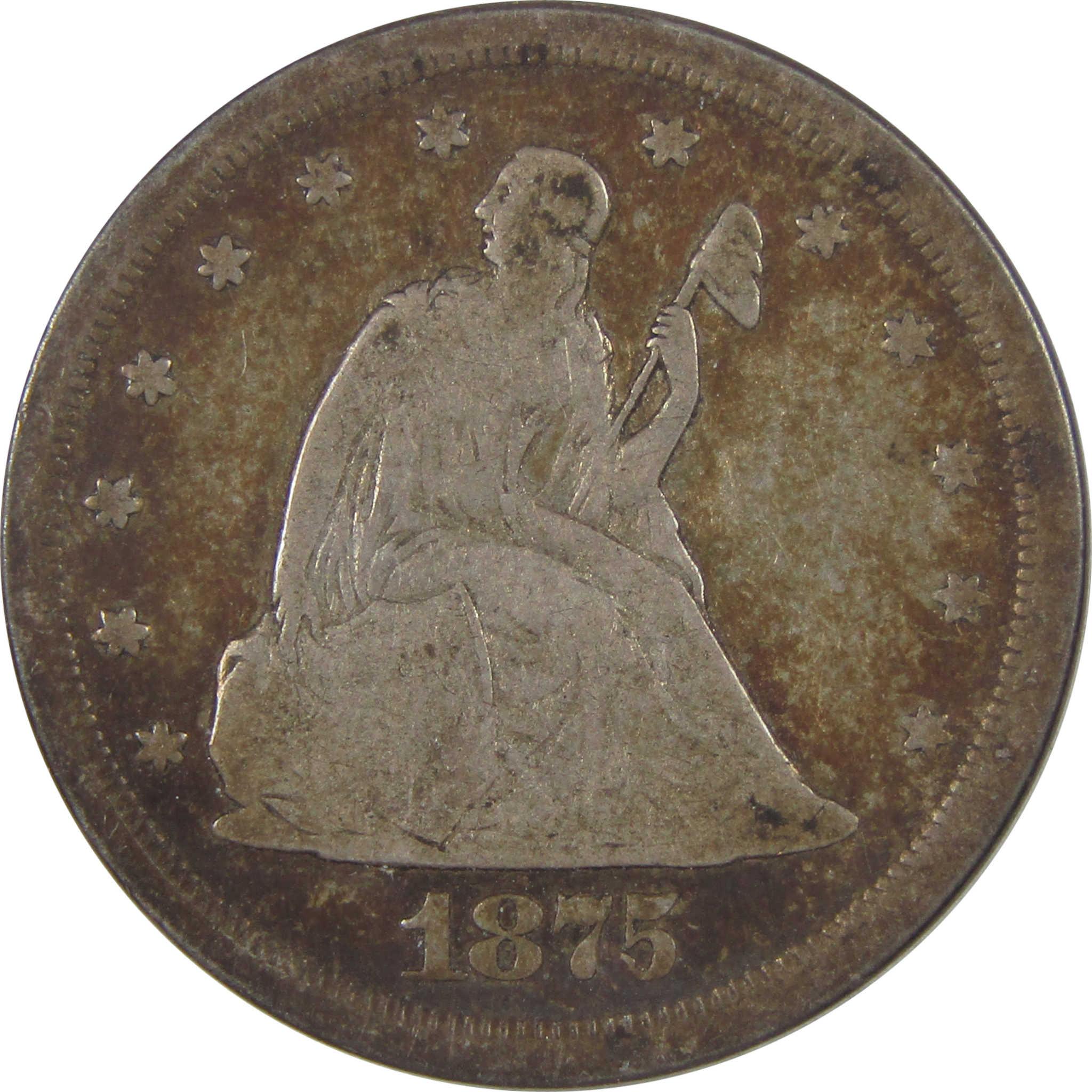 1875 S Seated Liberty Twenty Cent Piece G Good Silver SKU:I18744