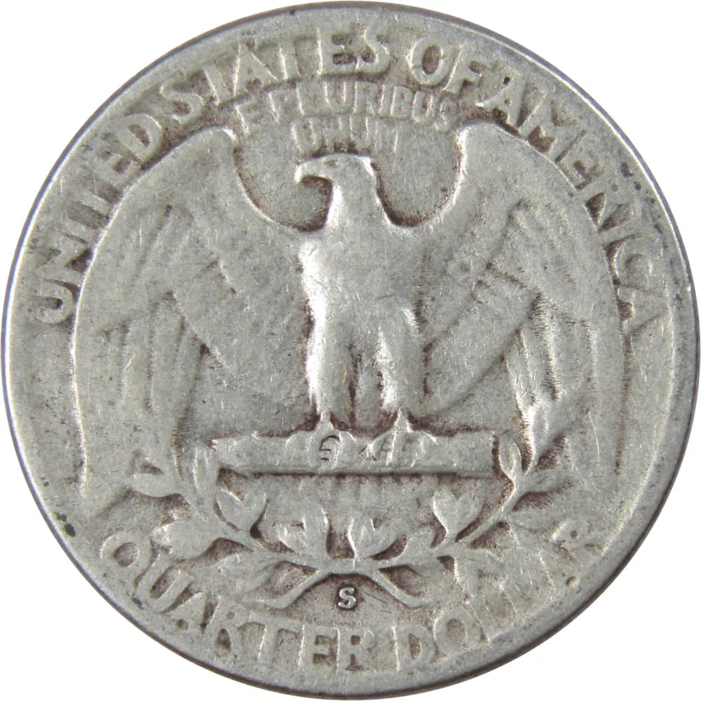 1953 S Washington Quarter F Fine Silver 25c Coin