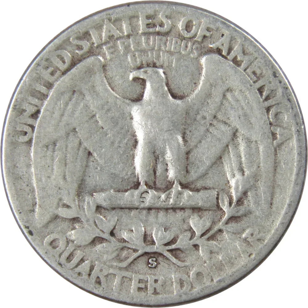 1953 S Washington Quarter F Fine Silver 25c Coin