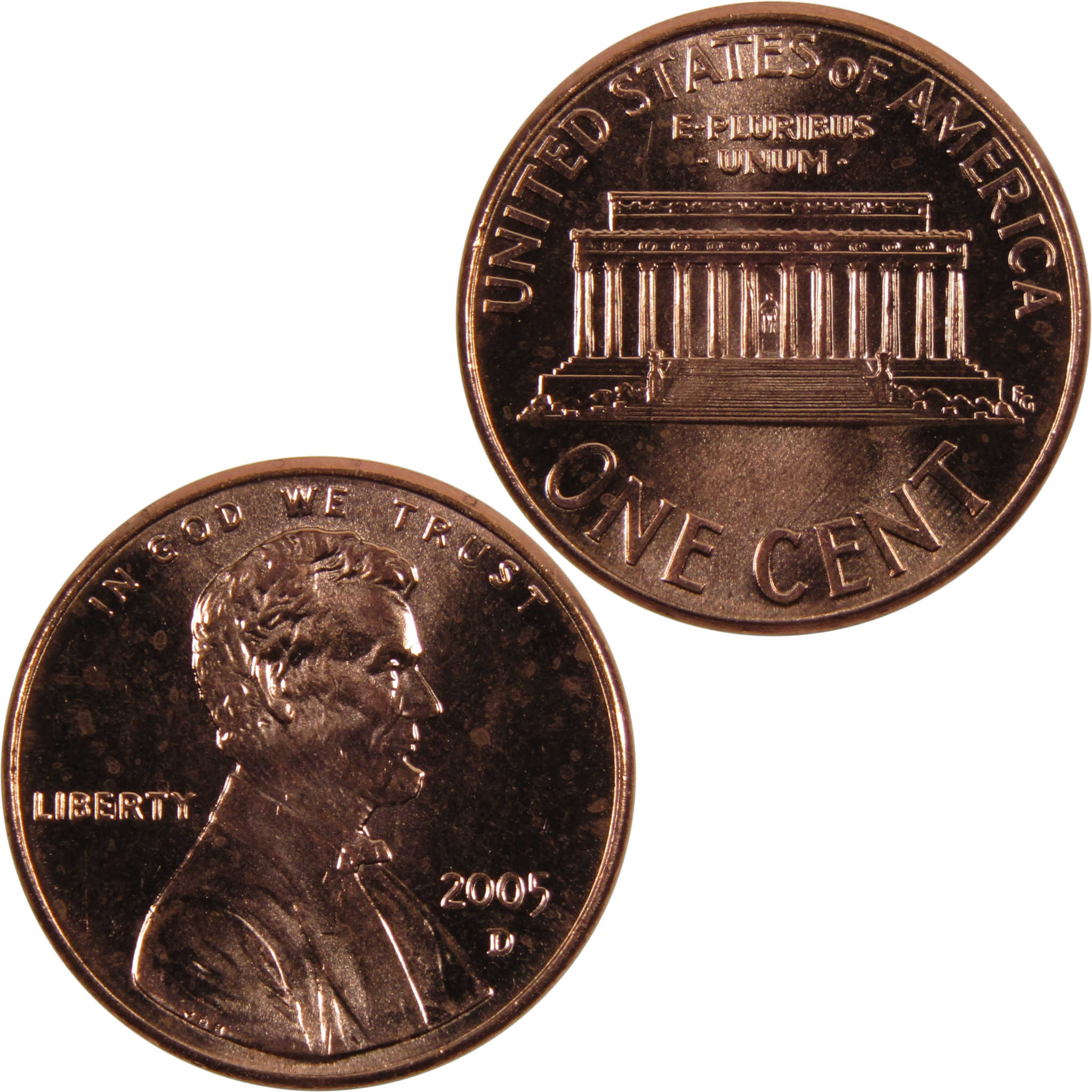 2005 D Lincoln Memorial Cent BU Uncirculated Penny 1c Coin